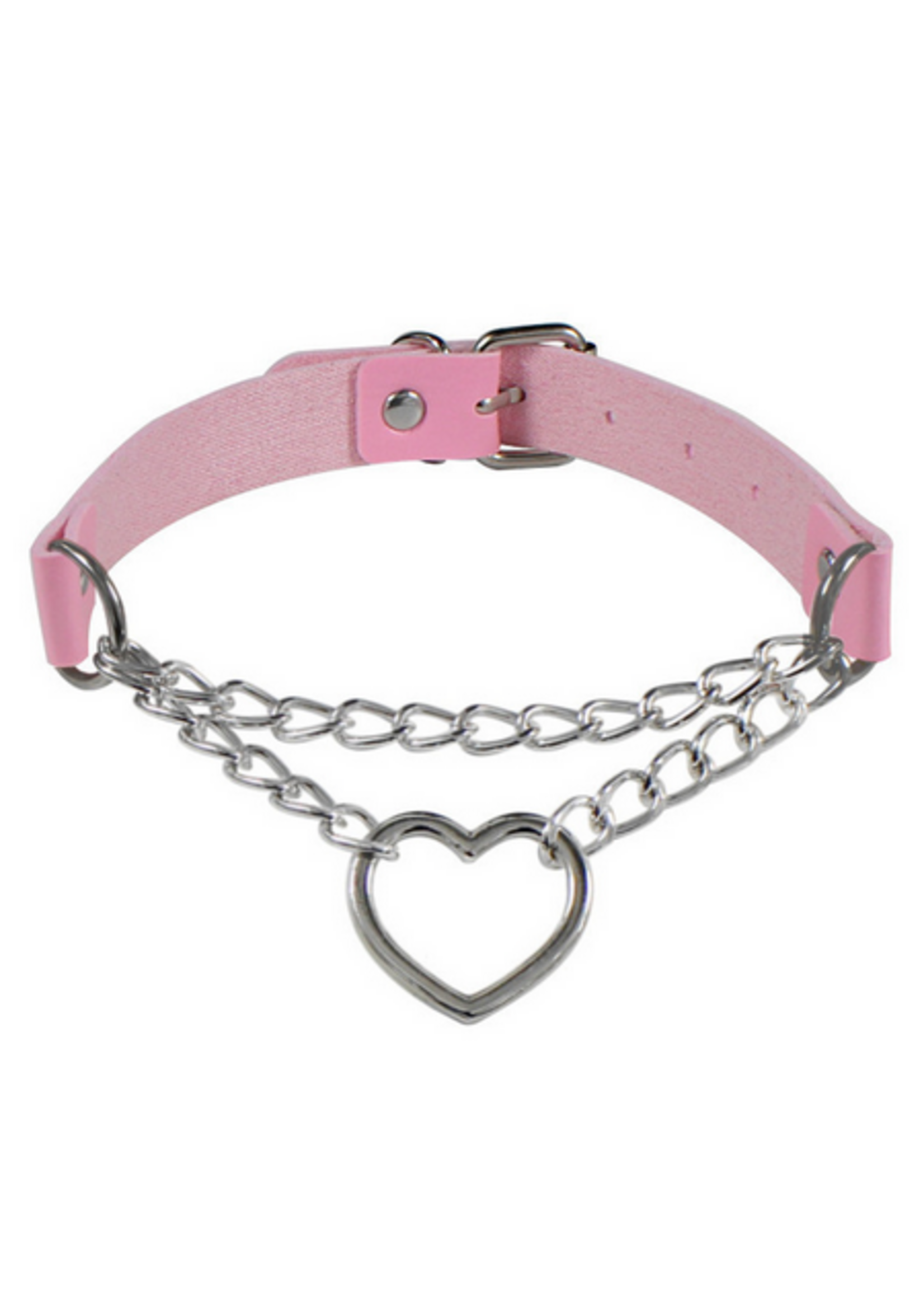Choke Chain Heart Collar