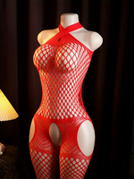 Red Crotchless Bodysuit