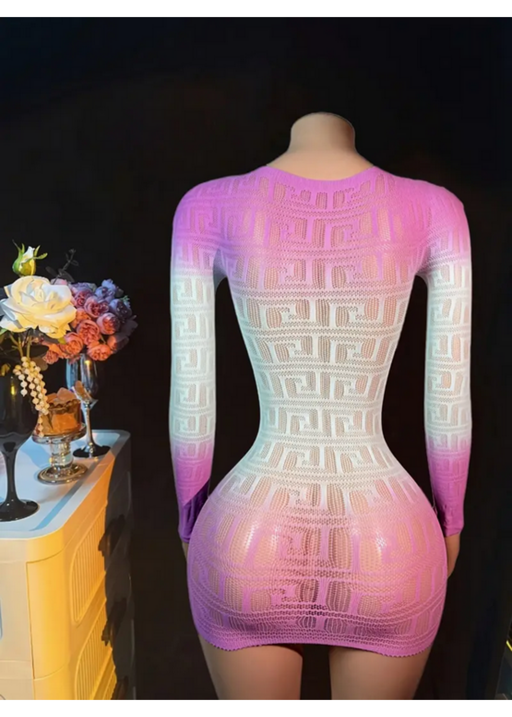 Pink/Blue Bodycon Dress