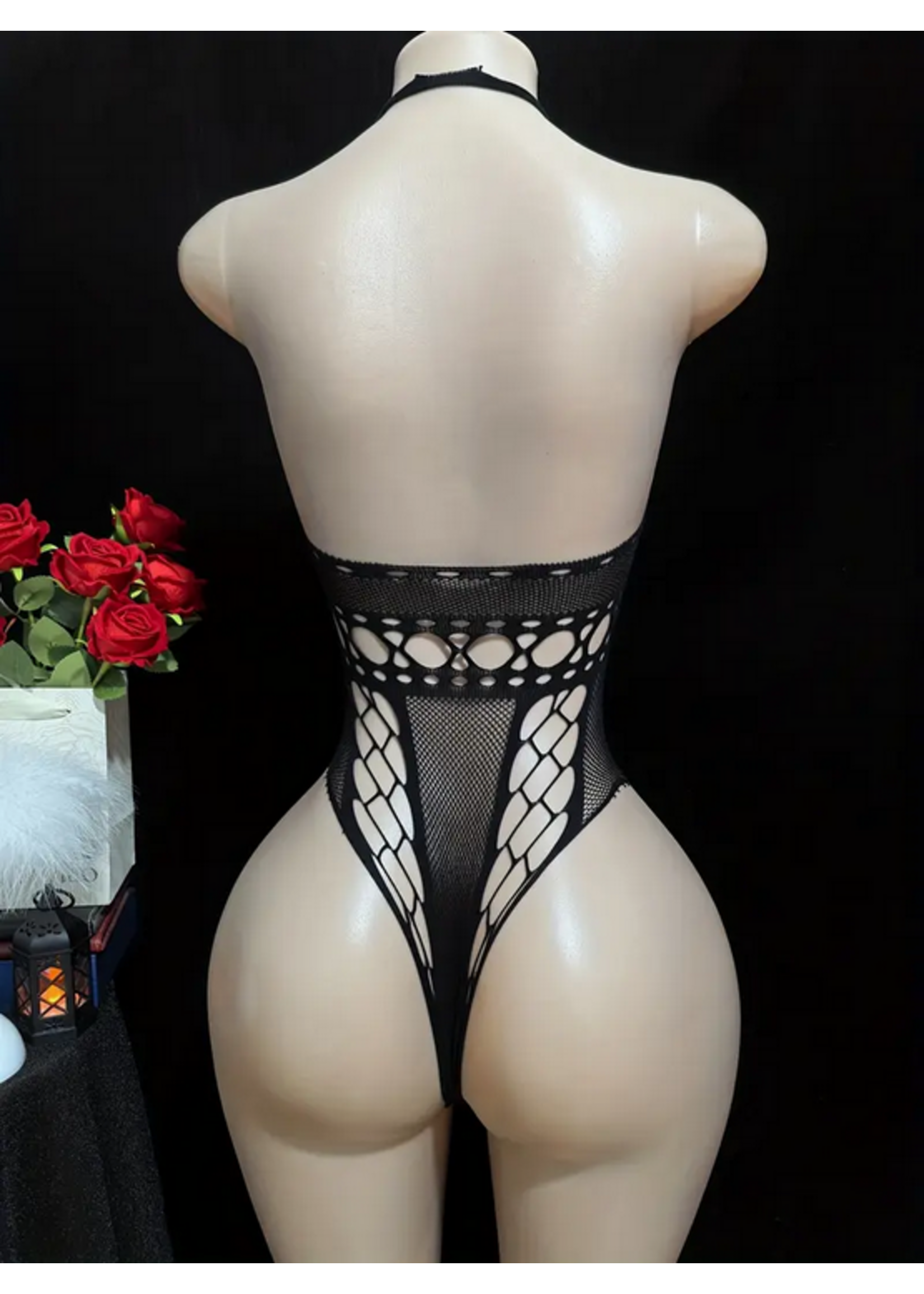 Black Cut-out Bodysuit