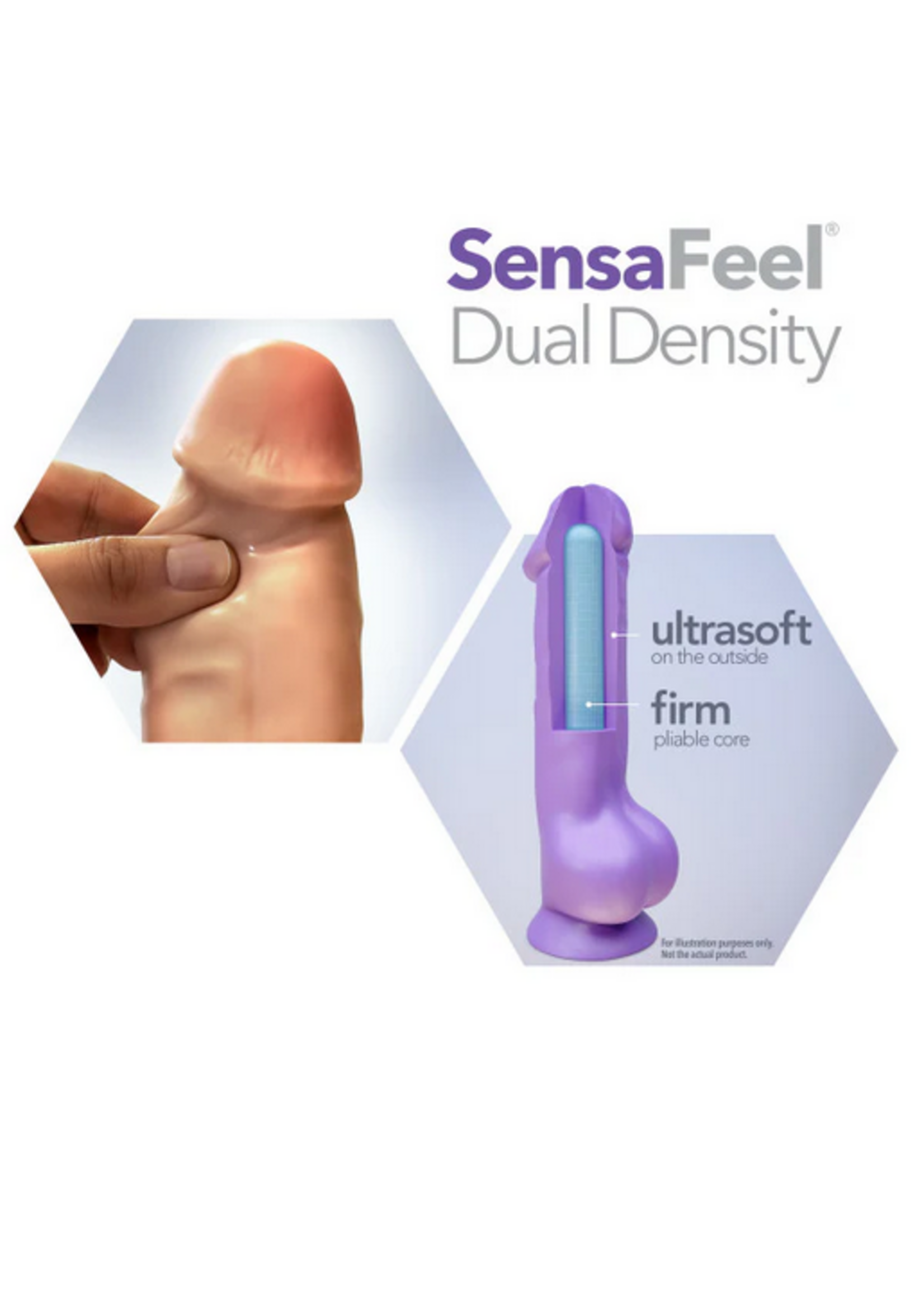 Blush Au Naturel - 7" Sensa Feel Dildo - Beige