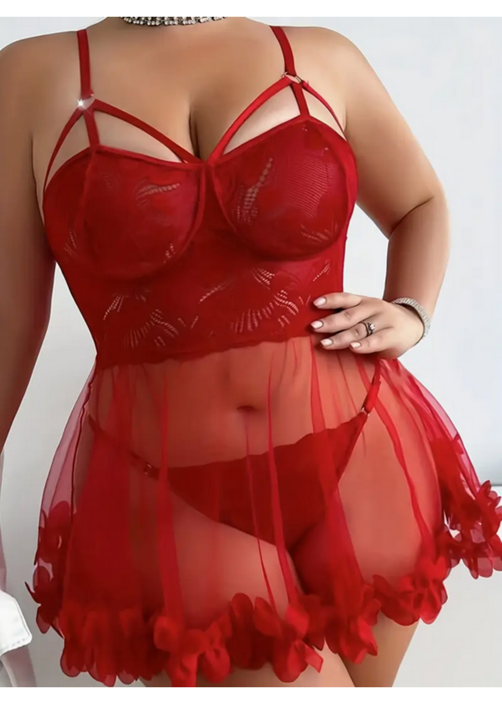 Plus Size Red Heart Babydoll