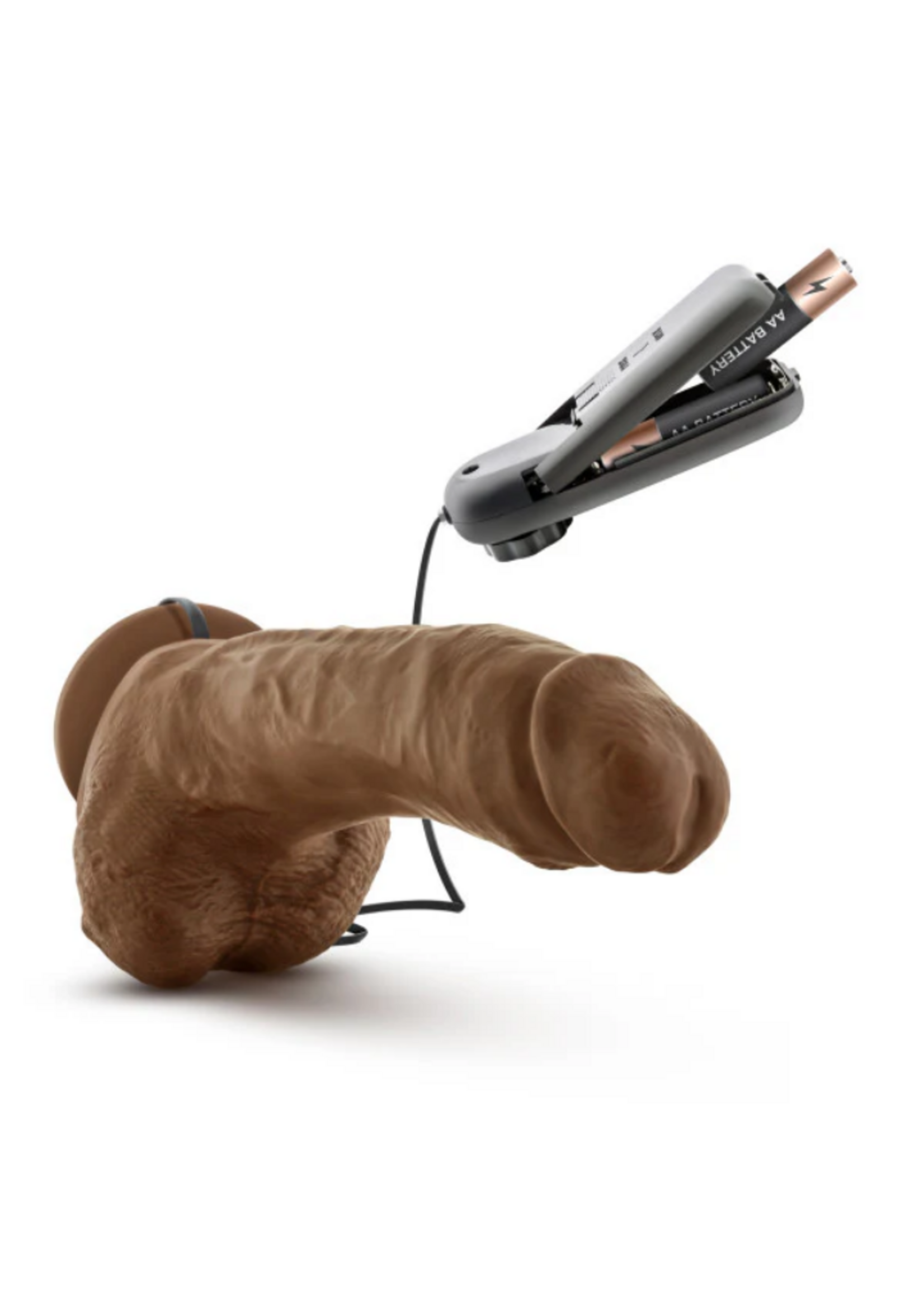 Blush Coverboy - The Boxer - 9" Vibrating Realistic Cock - Mocha