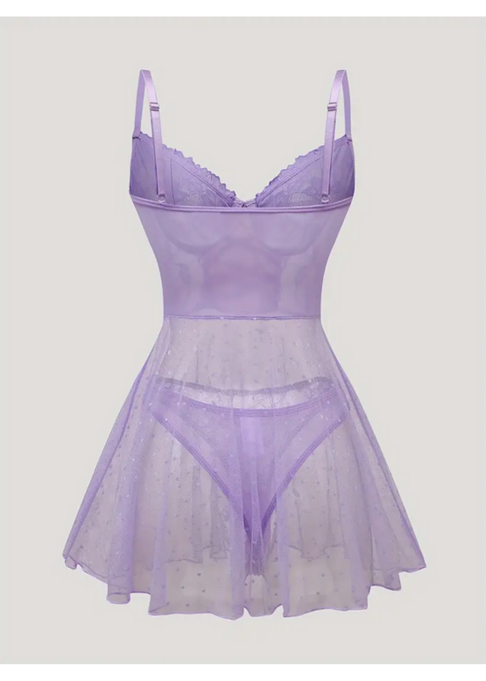 Purple Poka Dot Babydoll