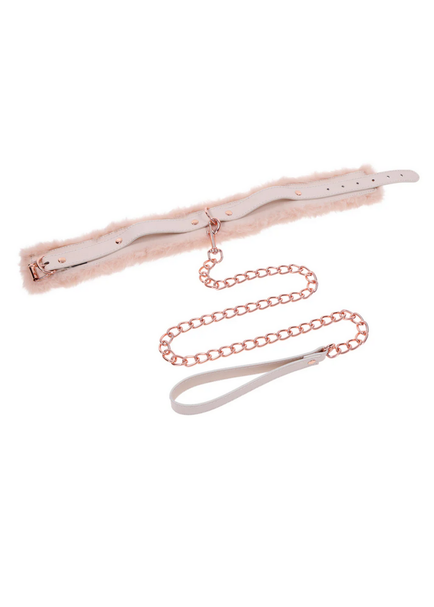 Sex & Mischief Peaches ‘n CreaMe Fur Collar & Leash