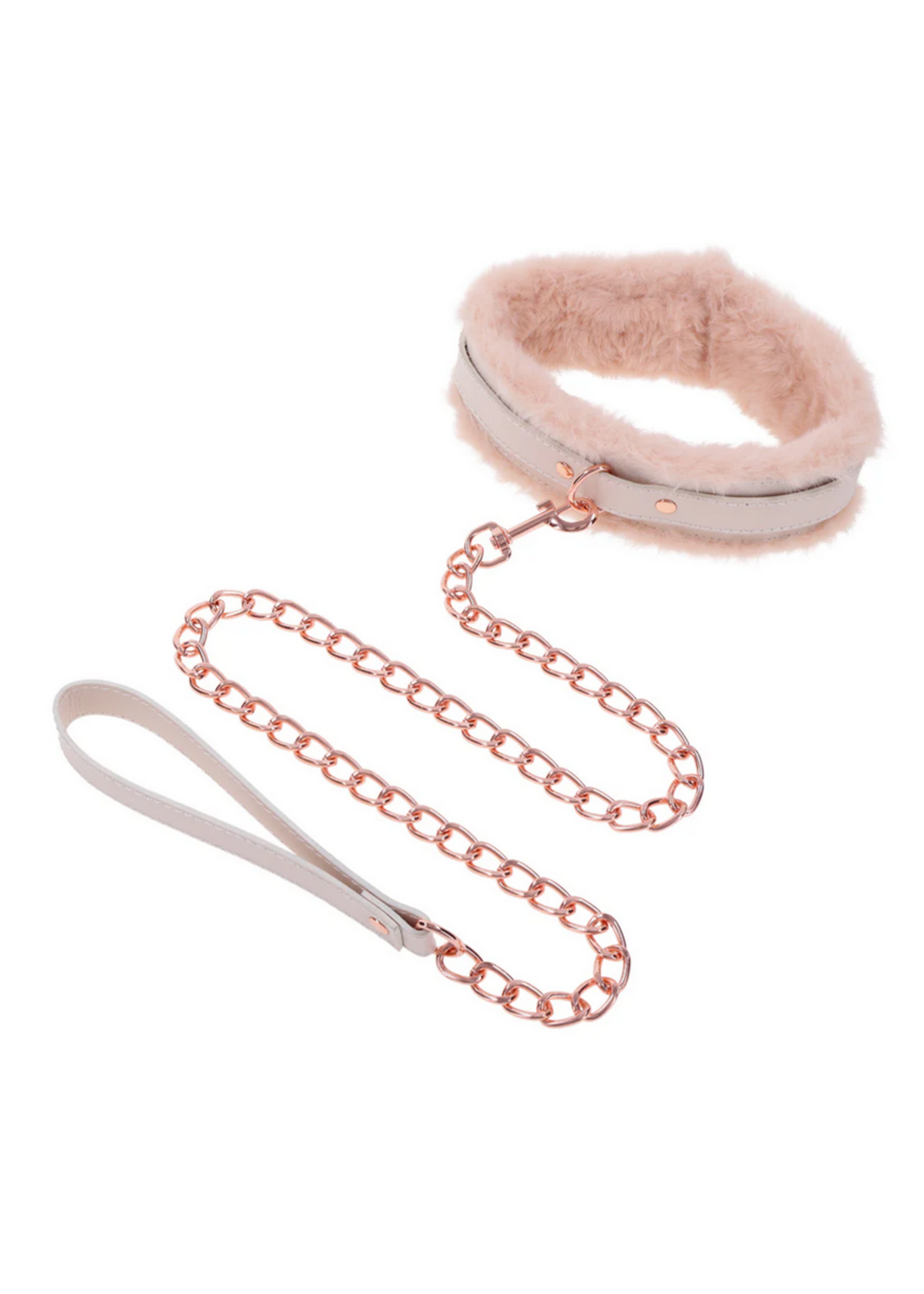 Sex & Mischief Peaches ‘n CreaMe Fur Collar & Leash