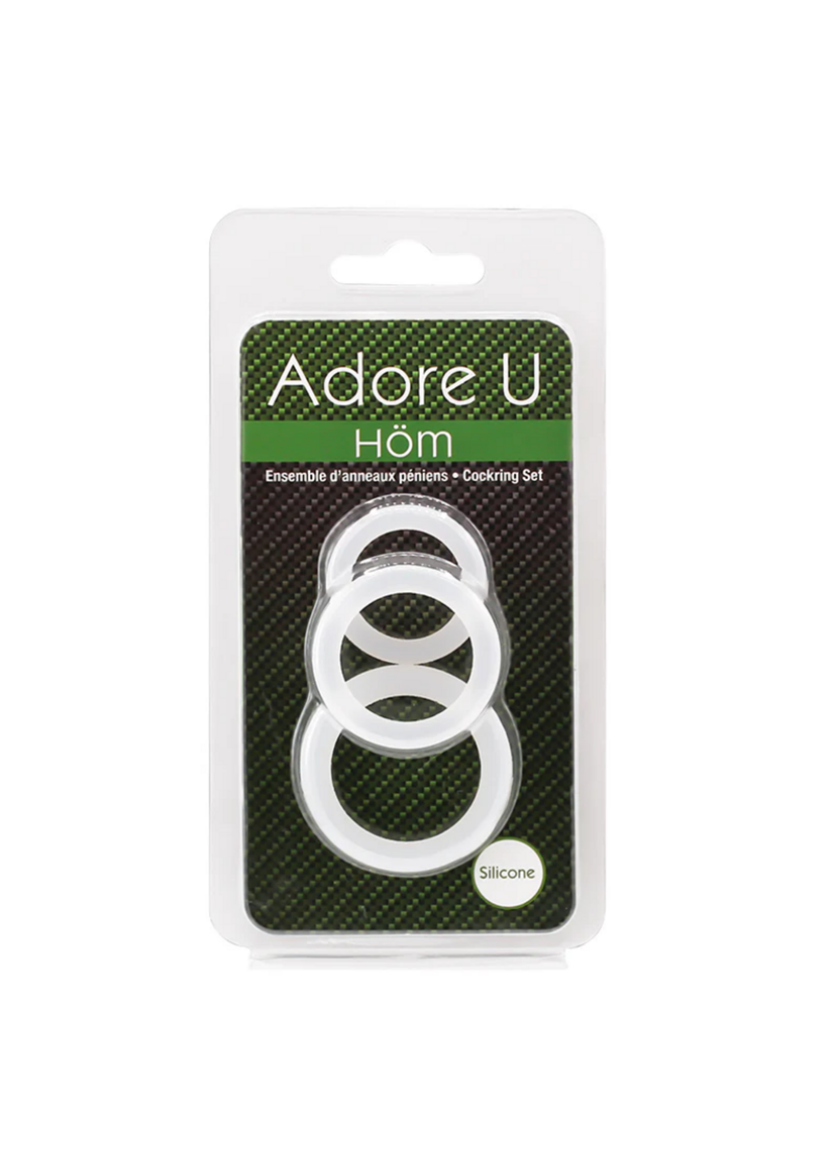 Adore U Höm Cockring Set - Clear