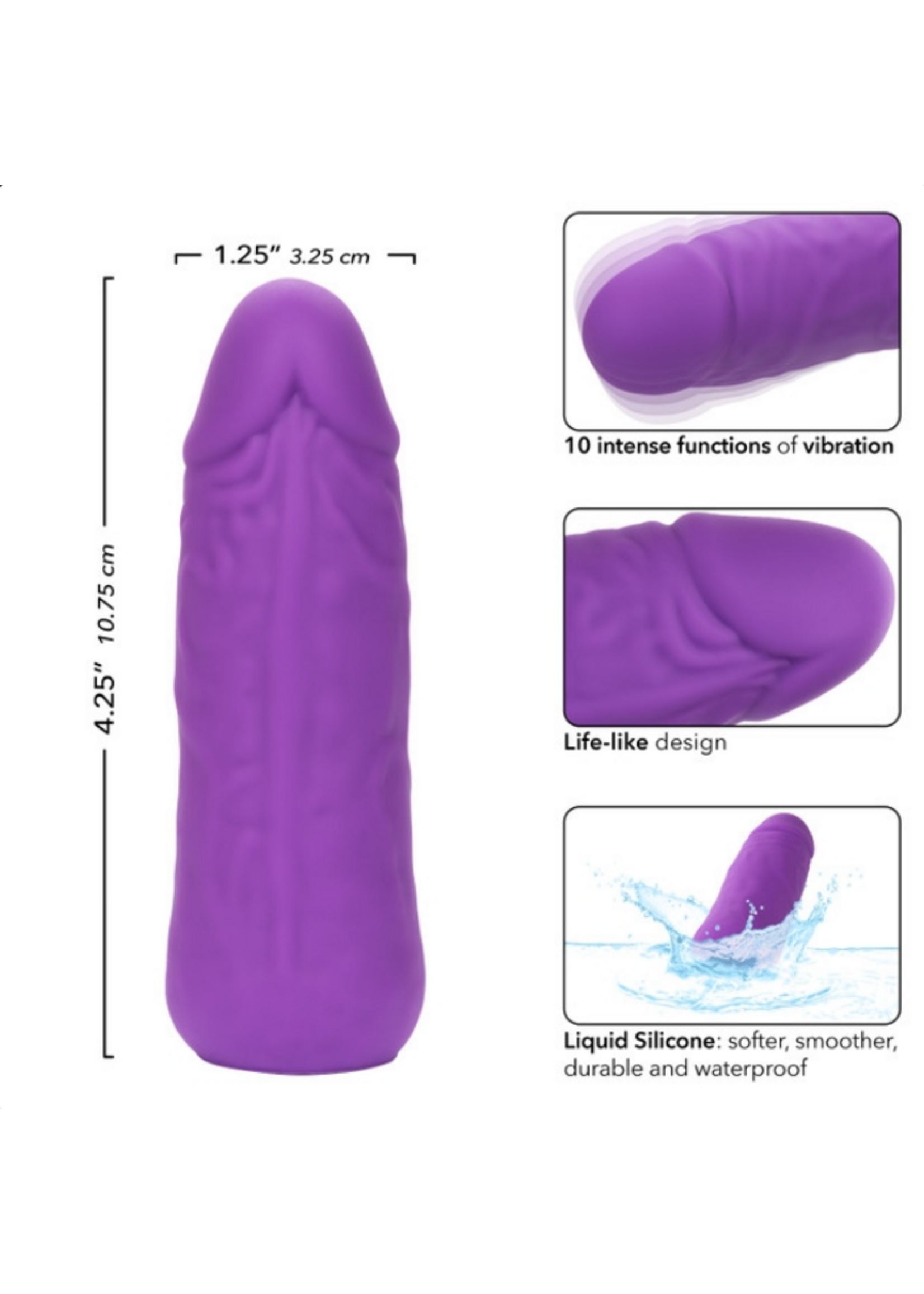 Calexotics Mini Vibrating Studs - Purple