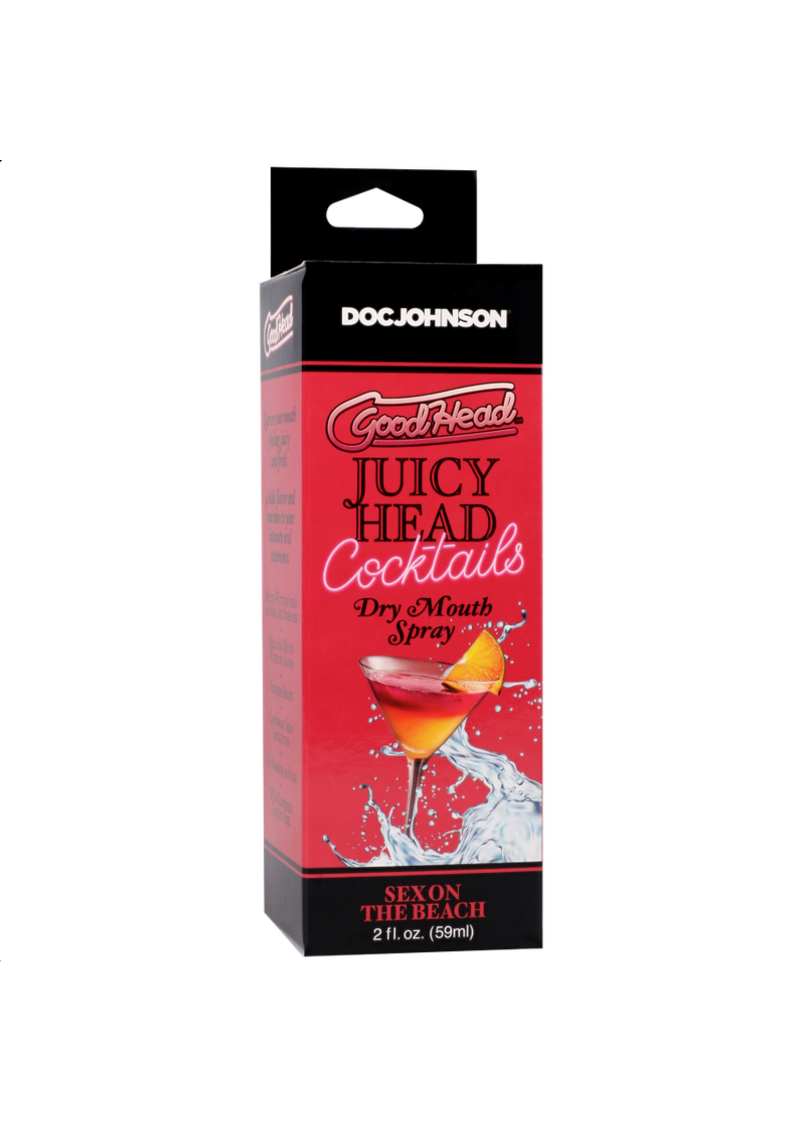DocJohnson GoodHead - Juicy Head - Cocktails - Dry Mouth Spray - Sex on the Beach - 2 fl. oz.