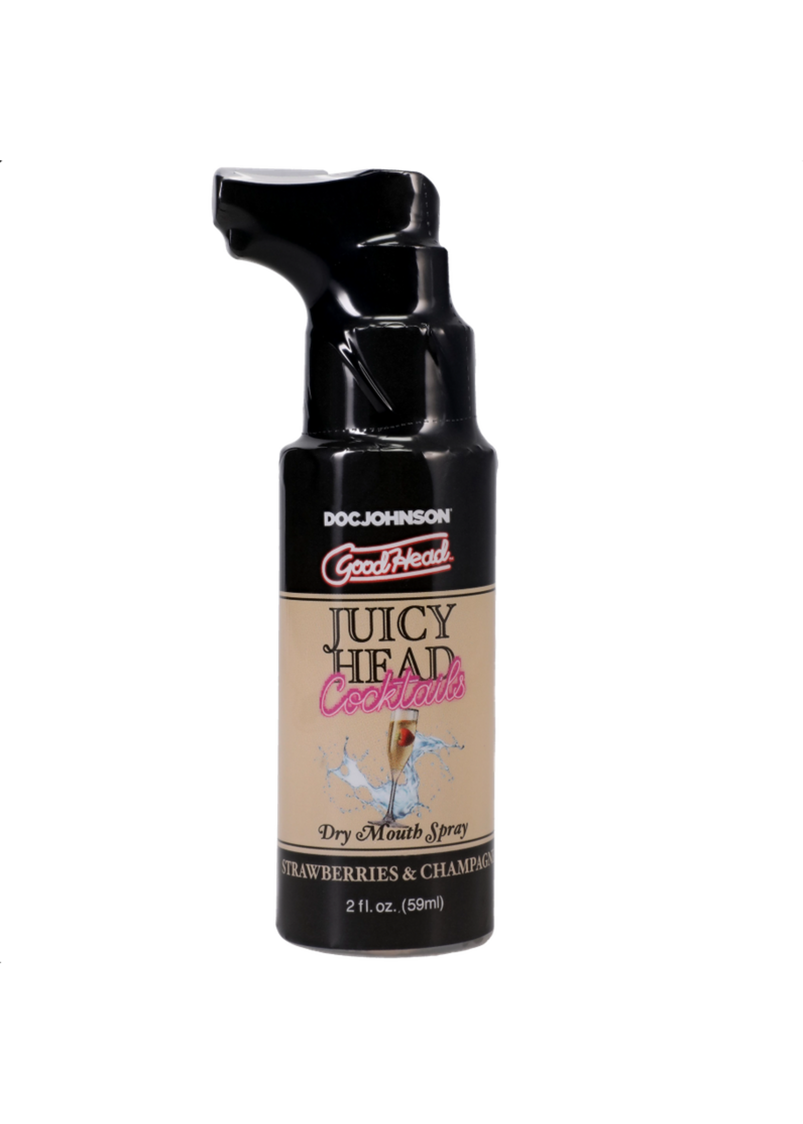 DocJohnson GoodHead - Juicy Head - Cocktails - Dry Mouth Spray - Strawberries & Champagne - 2 fl. oz.