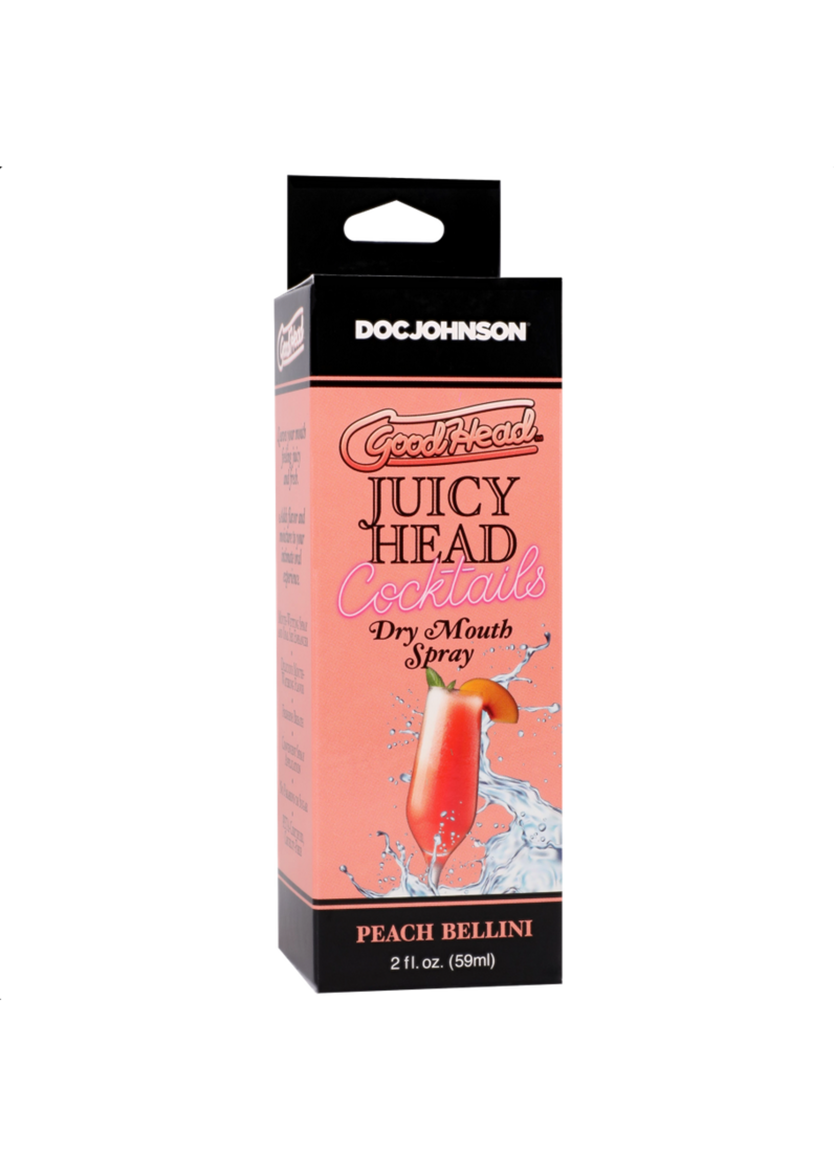 DocJohnson GoodHead - Juicy Head Cocktails Dry Mouth Spray - Peach Bellini