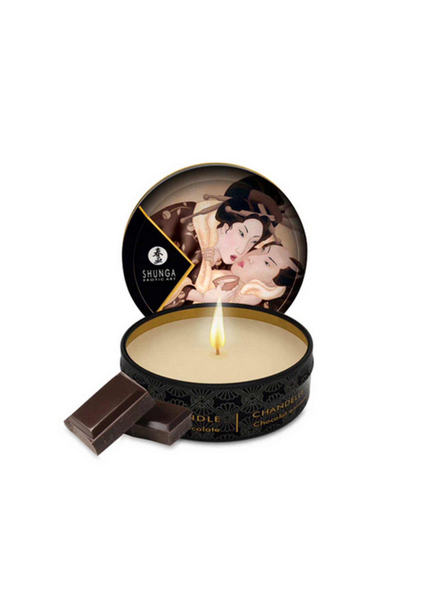 Shunga Mini Massage Candle 30 ml / 1 oz - Excitation / Intoxicating Choc.
