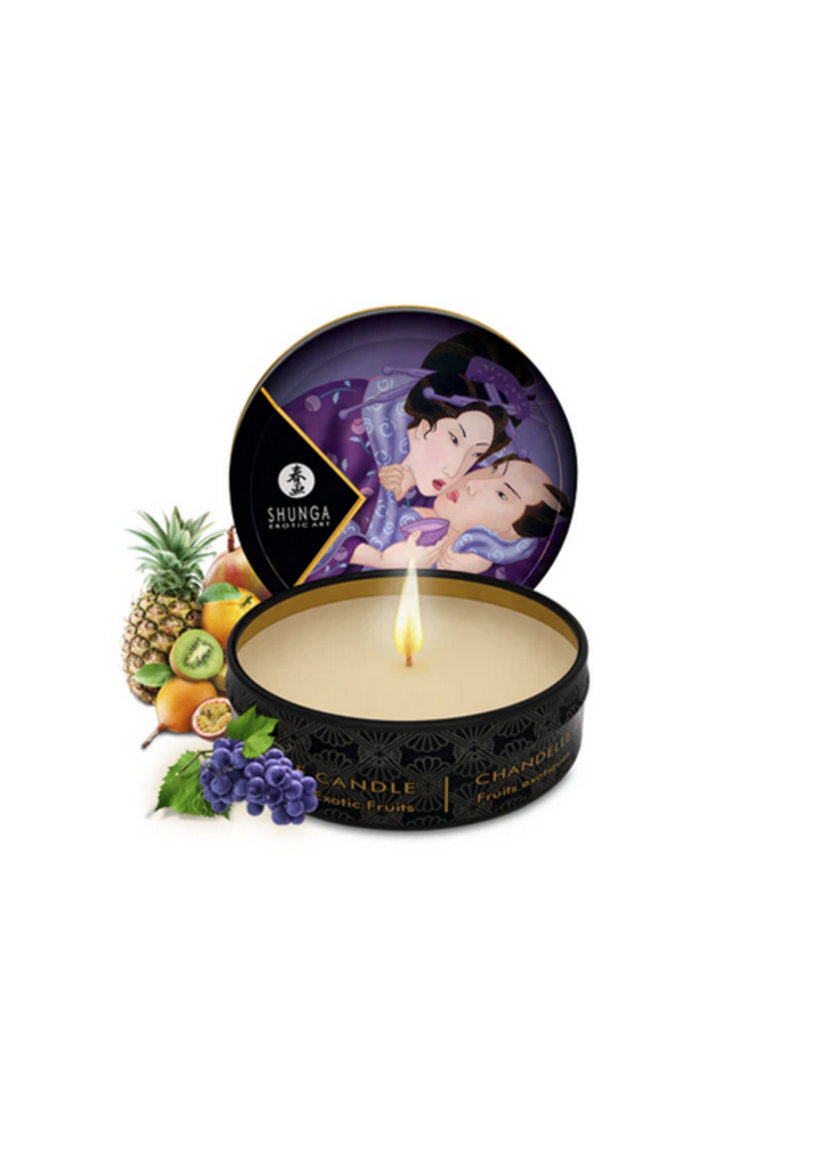 Shunga Mini Massage Candle 30 ml / 1 oz - Libido / Exotic Fruits