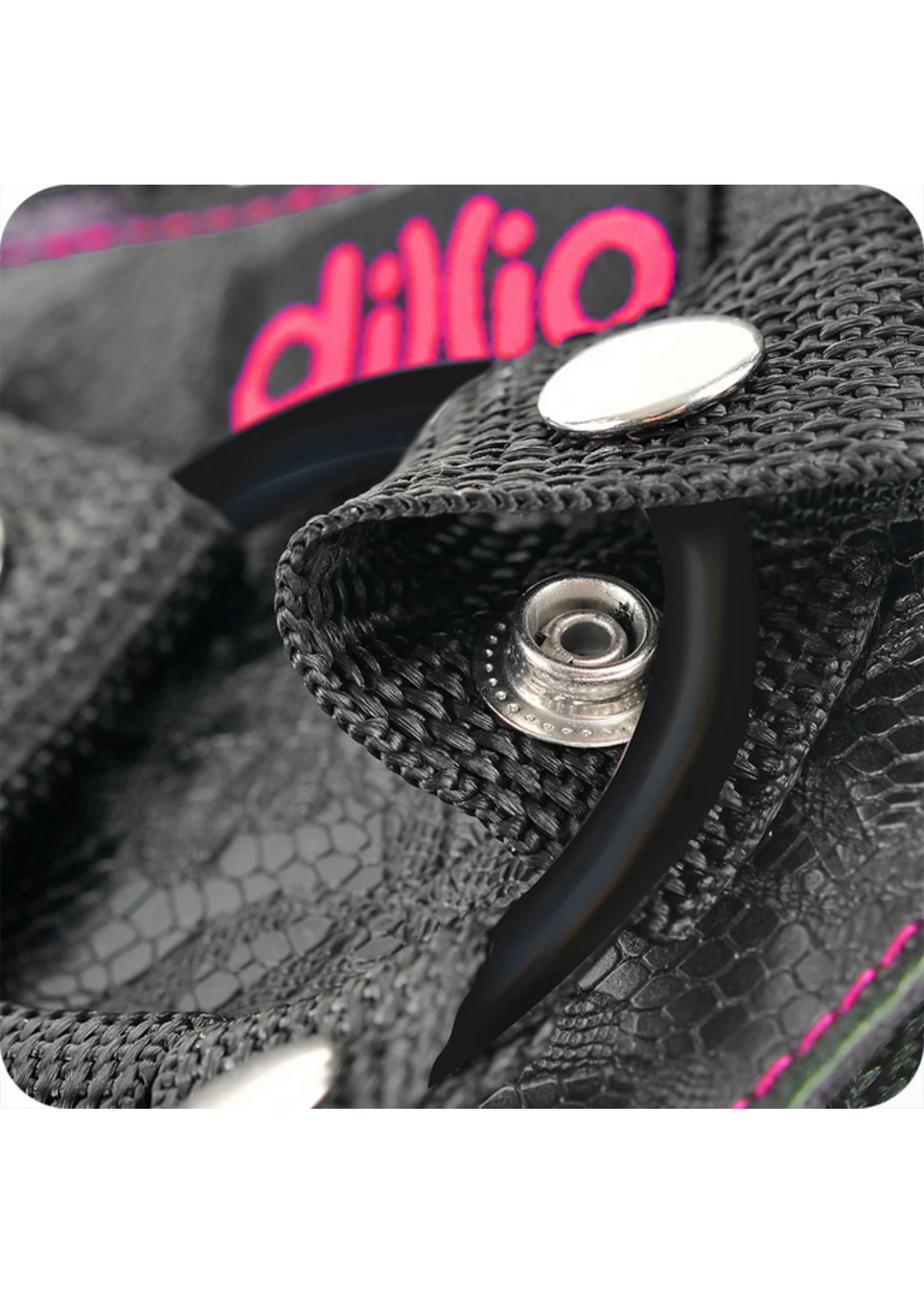 Dillio 6 Inch Strap-On Suspender Harness Set in Pink