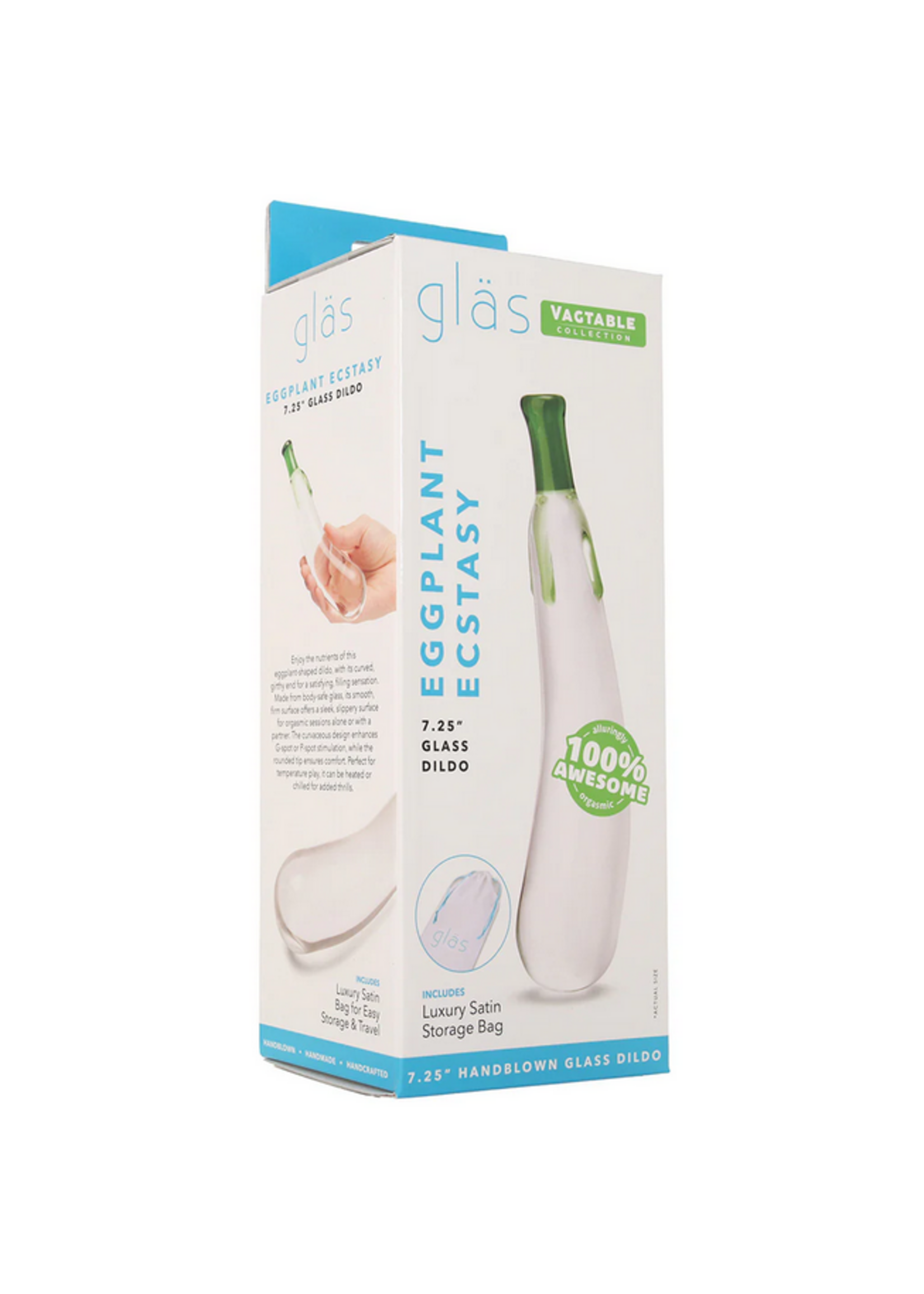 gläs Eggplant Ecstacy Glass Dildo