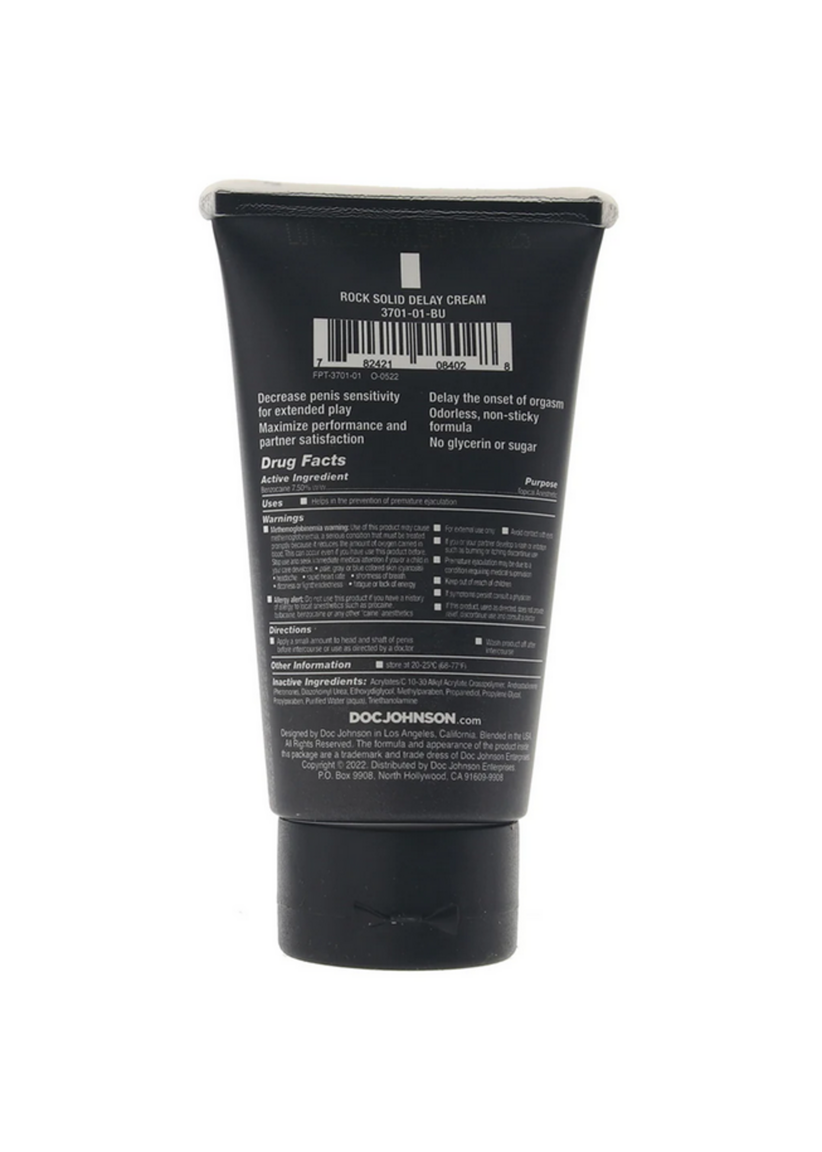 DocJohnson Rock Solid Delay Cream 2oz