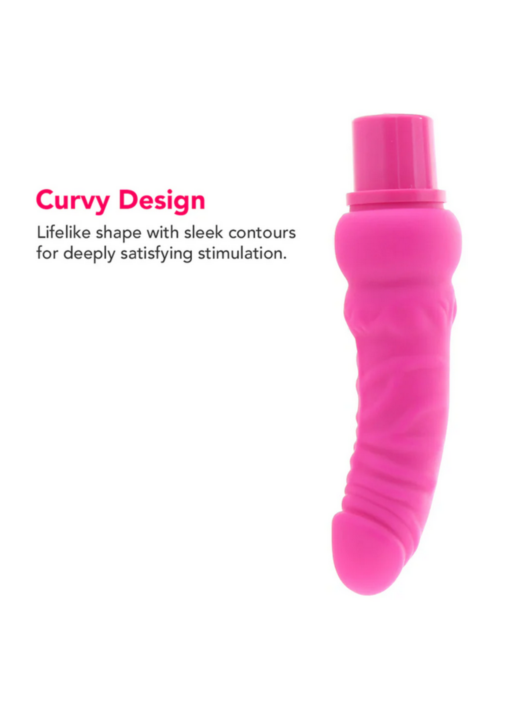 Calexotics Power Stud Rechargeable Curvy Vibe Pink