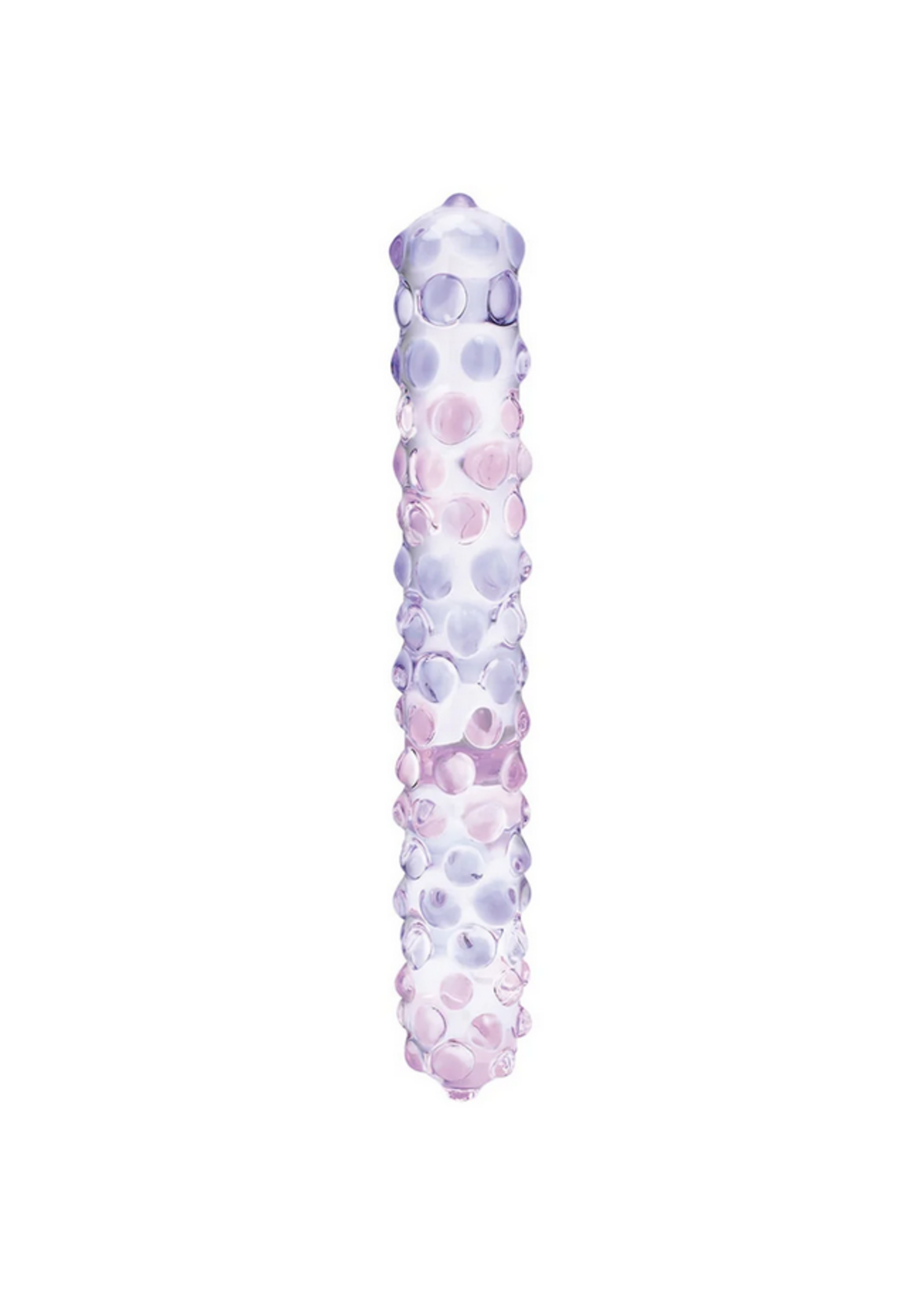 gläs 9 Inch Purple Rose Nubby Dildo
