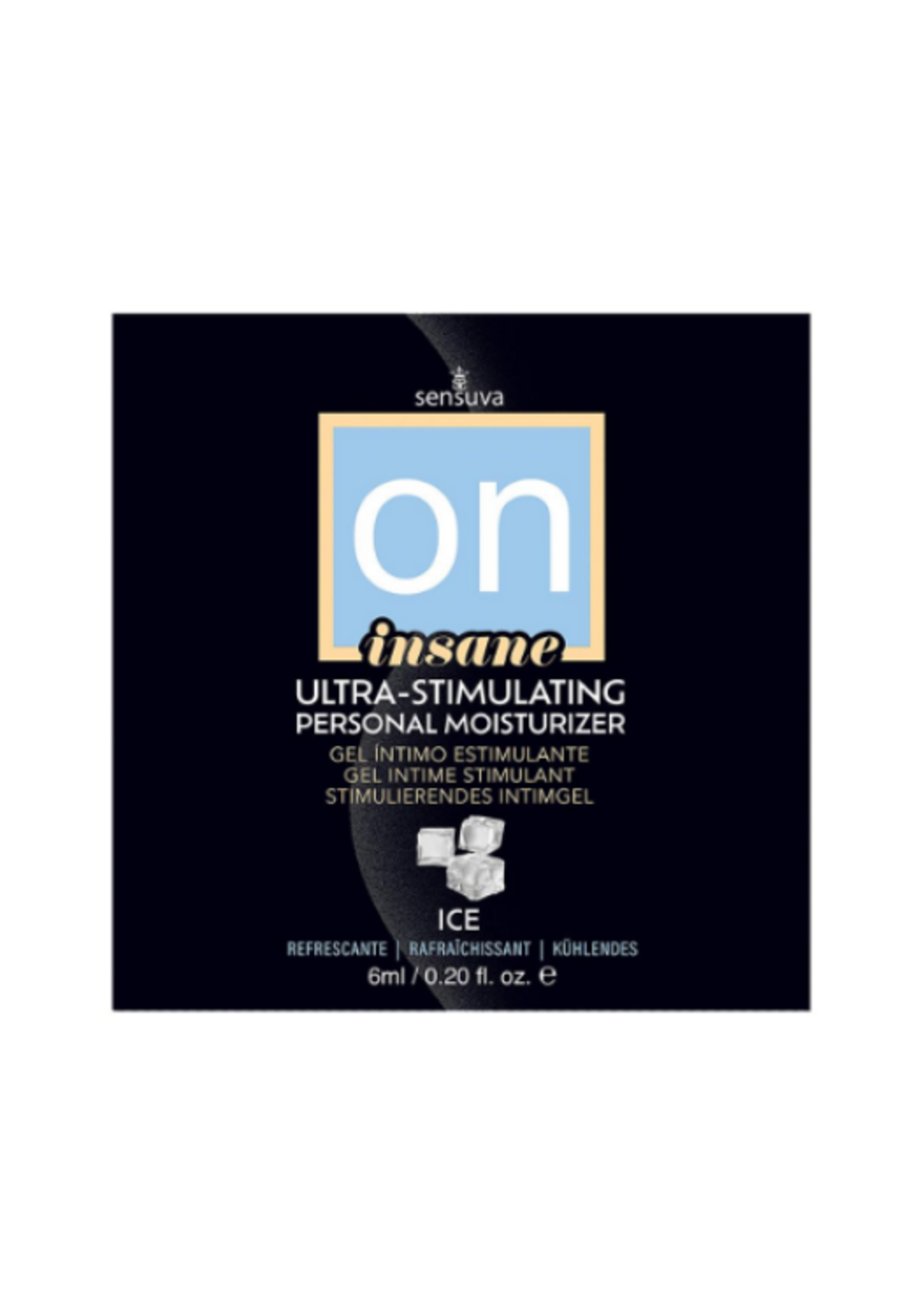 Sensuva On Insane Ice Ultra-Stimulating Personal Moisturizer 6mL Packet