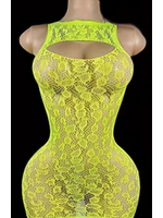 Green Floral Lace Dress