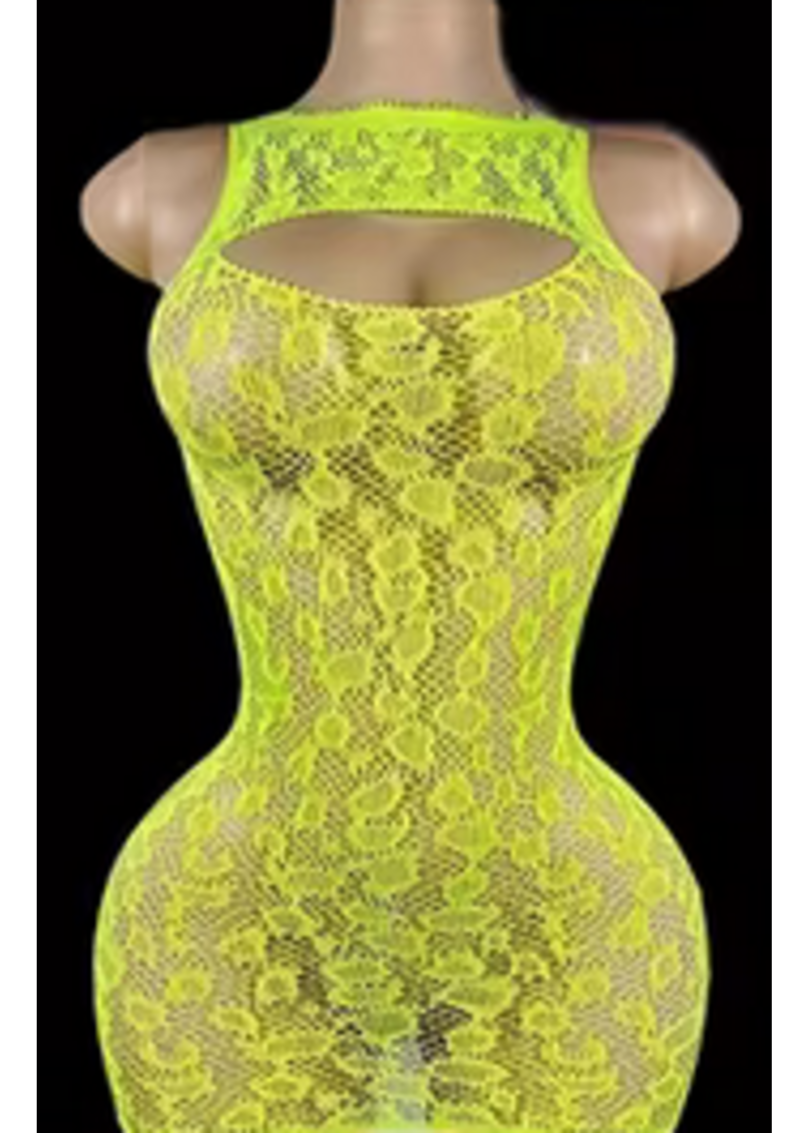 Green Floral Lace Dress