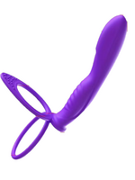 Value Double Penetration Cock Ring Purple