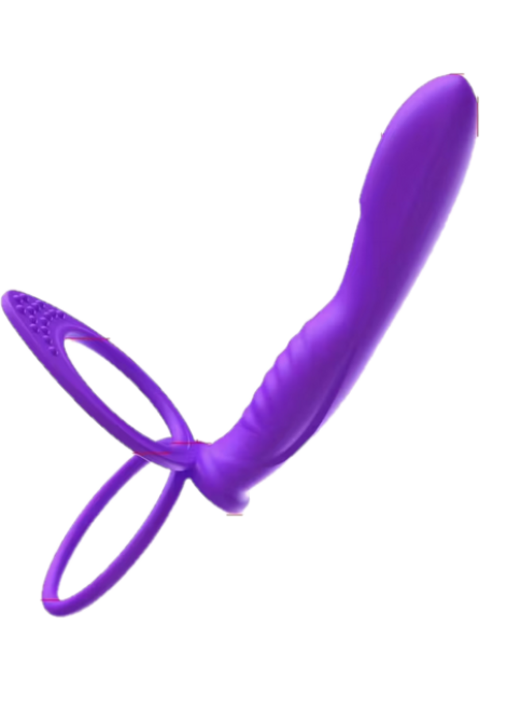 Value Double Penetration Cock Ring Purple
