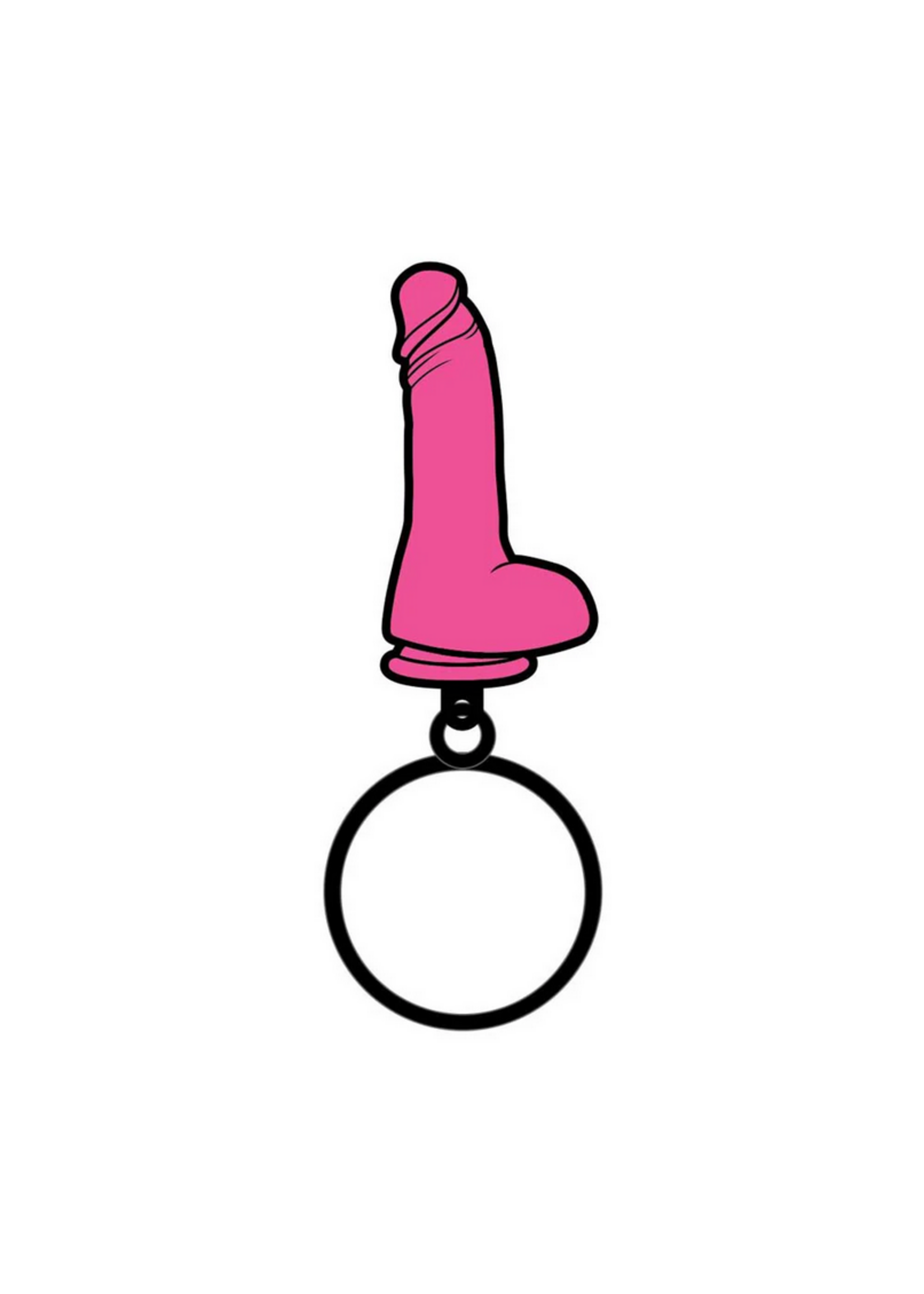 Pink Dildo Keychain