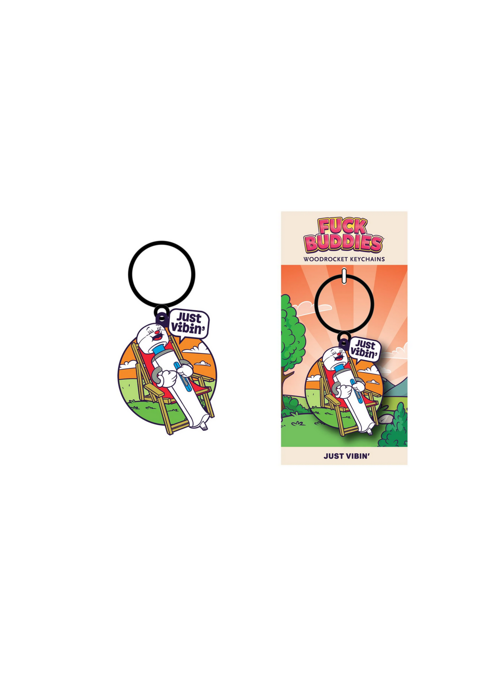 Fuck Buddies Just Vibin' Keychain