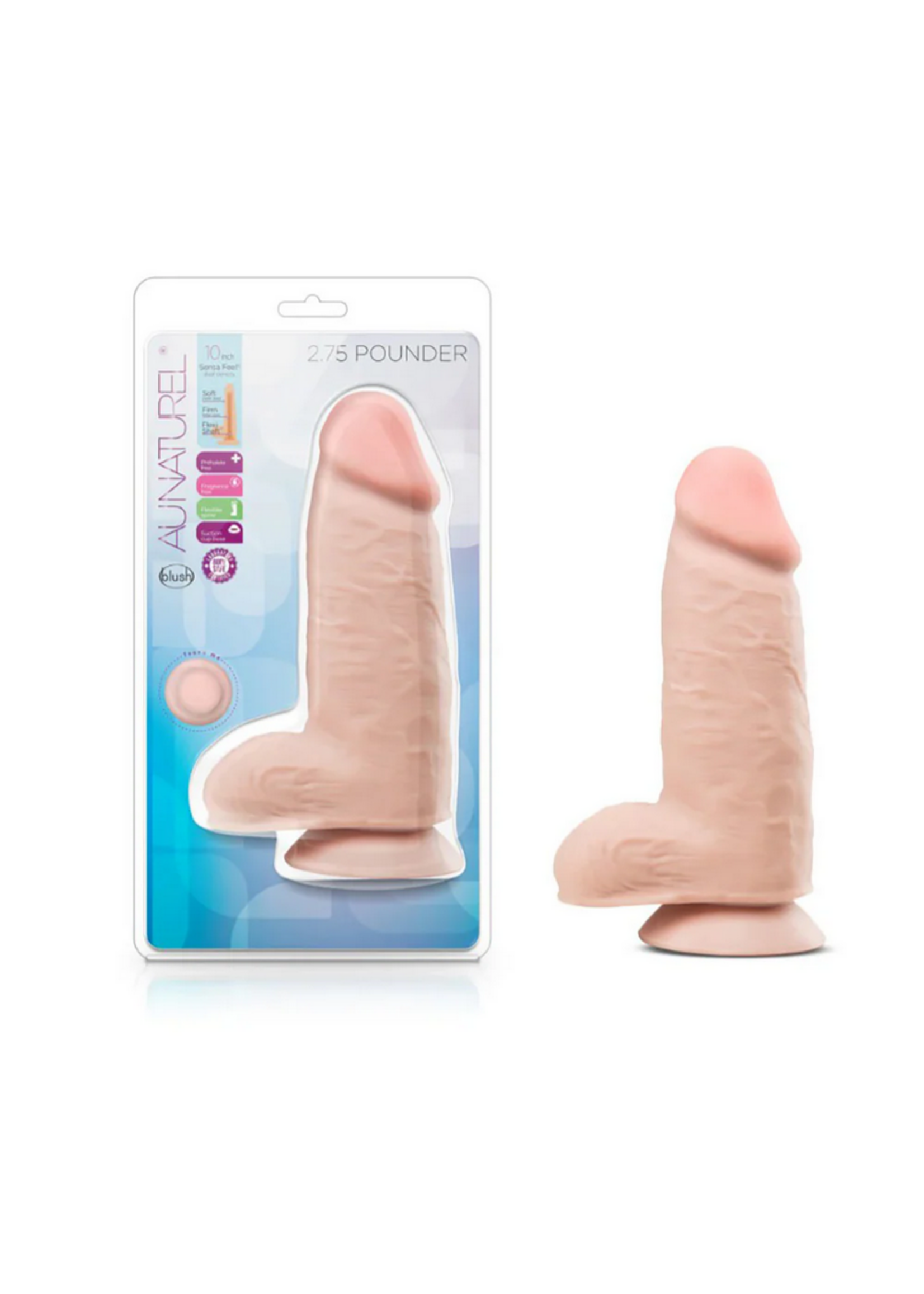 Blush Au Naturel - Thick 2.75 Pounder 10" Dildo - Vanilla