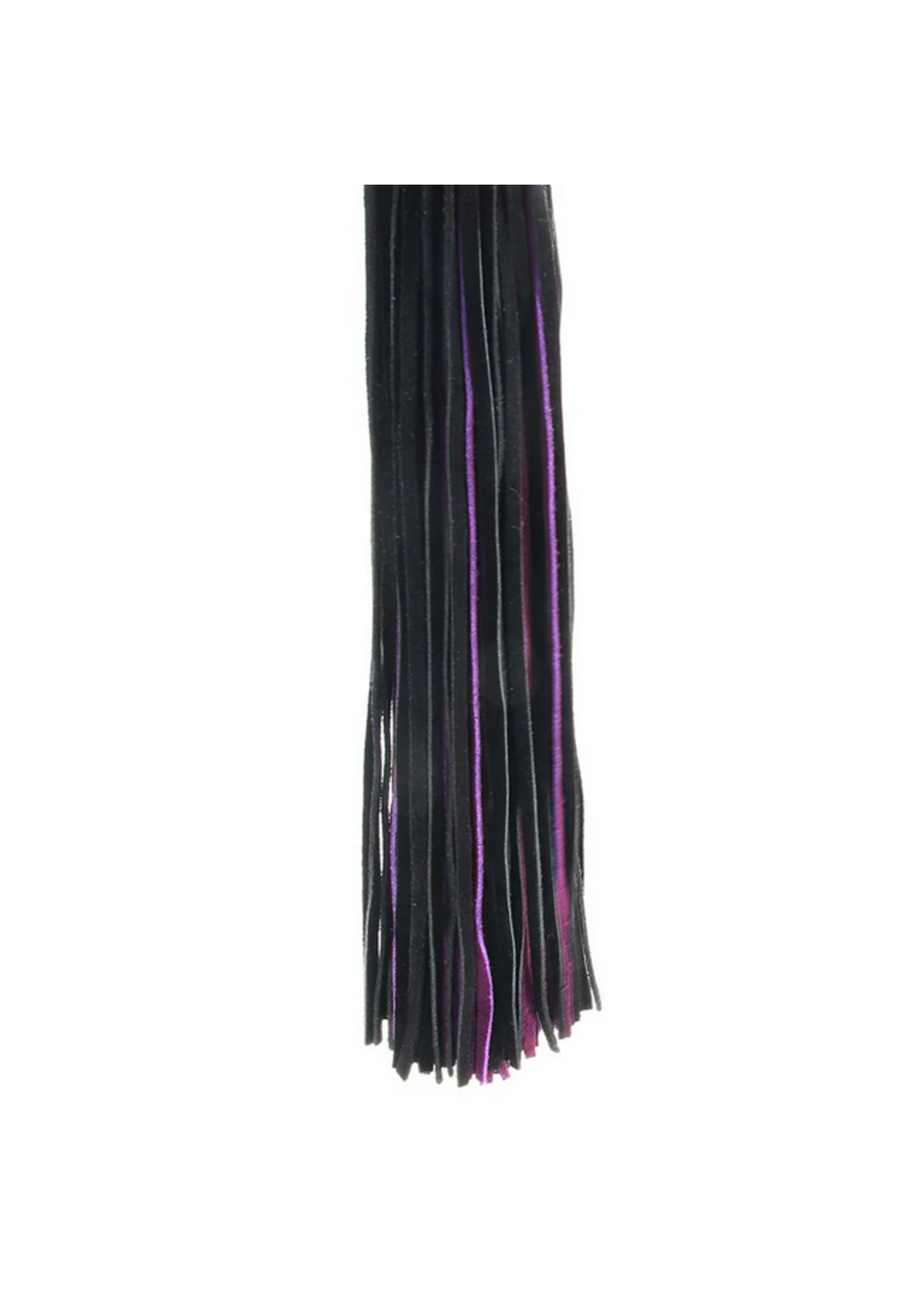 Long Suede Flogger in Black & Purple