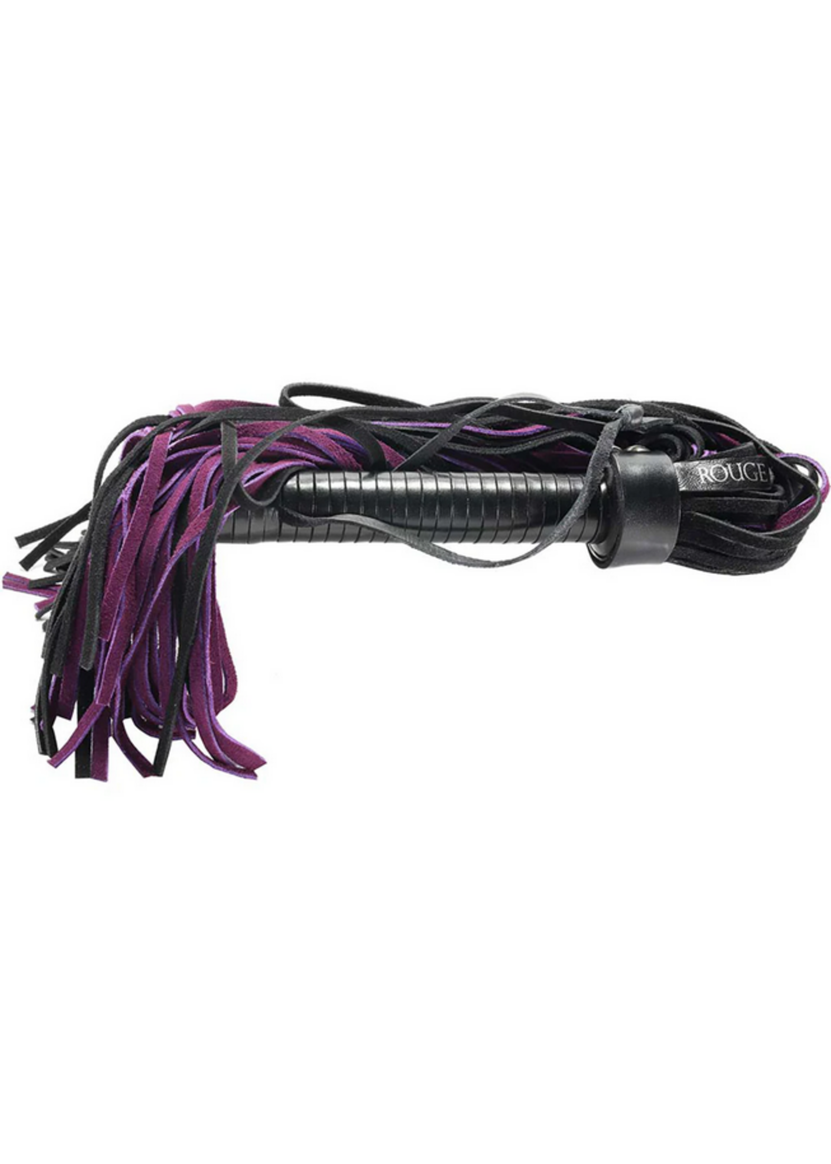 Long Suede Flogger in Black & Purple