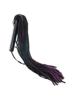 Long Suede Flogger in Black & Purple