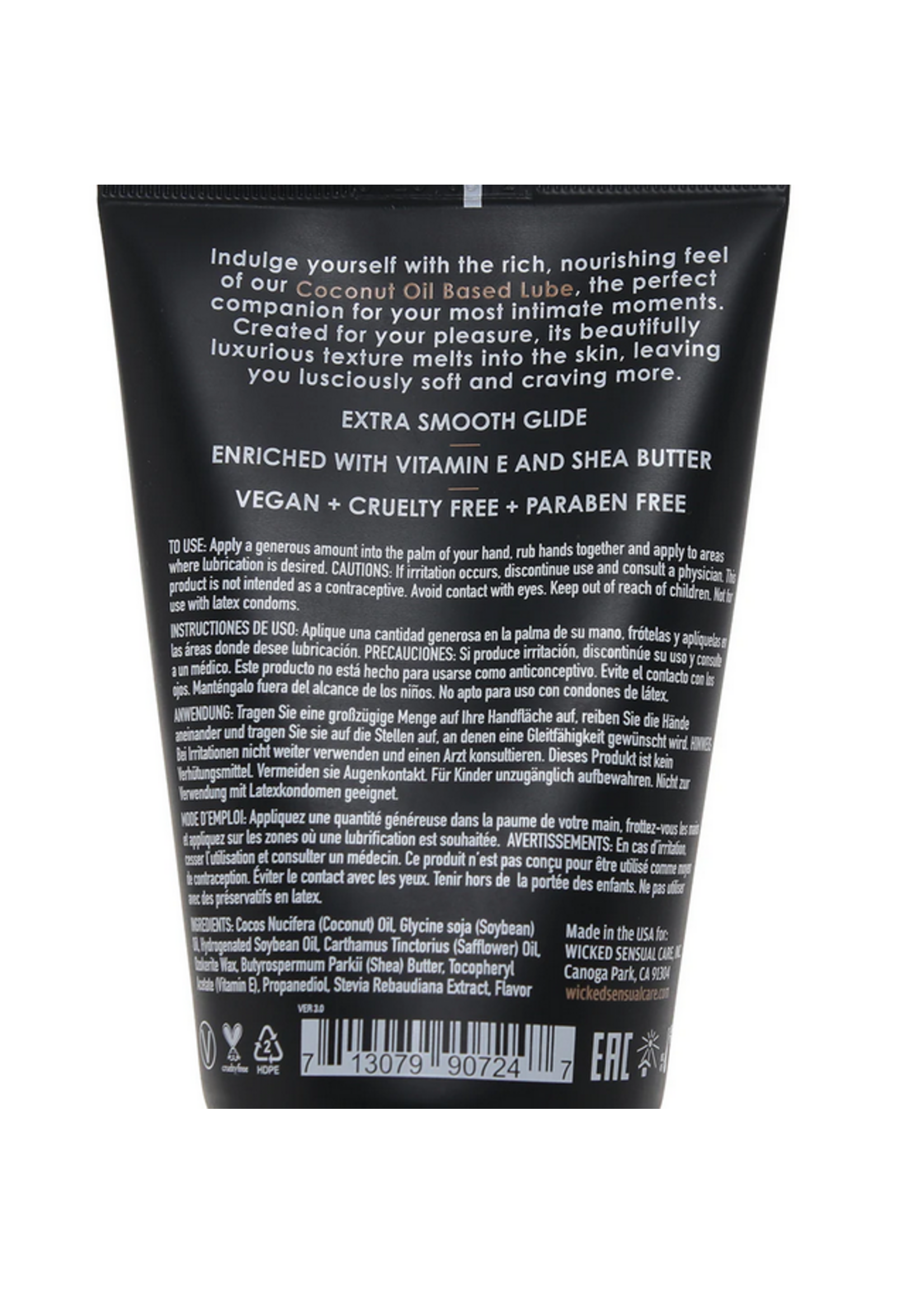 Coconut Oil Based Lube in 4oz/120ml