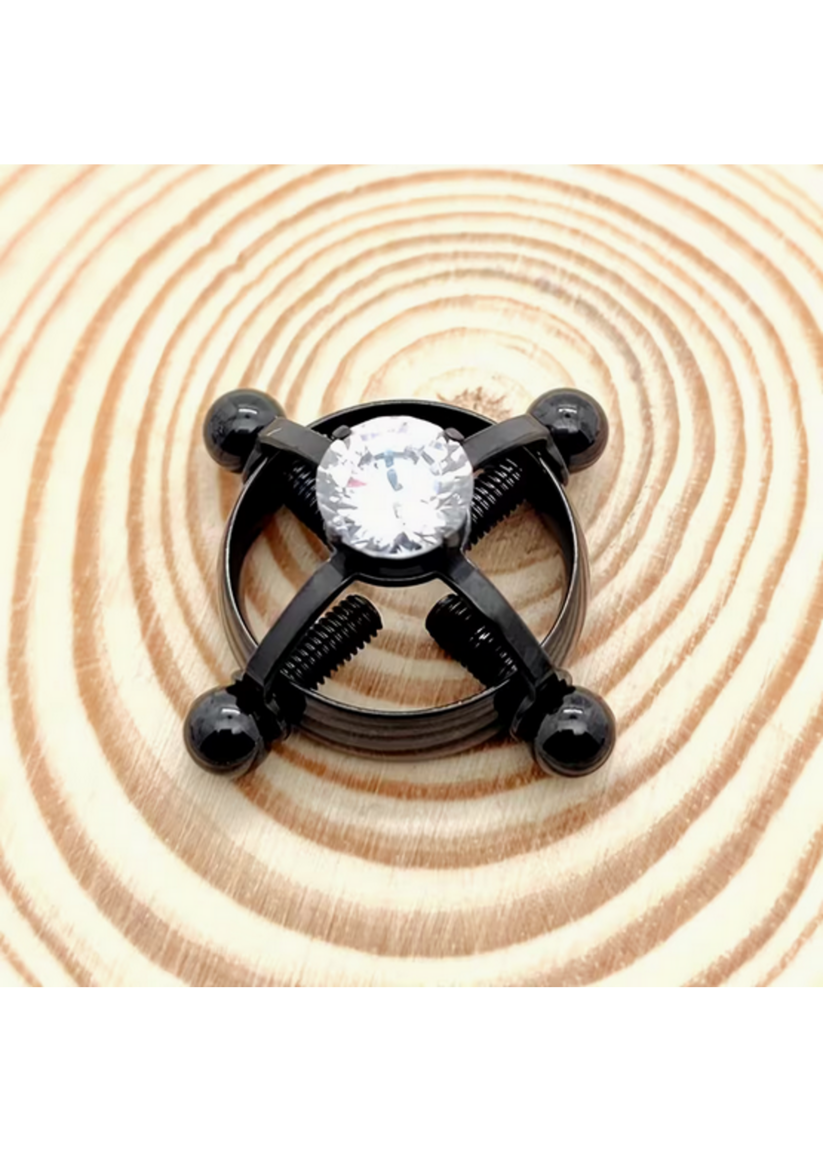 Four Way Nipple Clamp with Gem