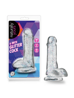 Blush Naturally Yours 6" Glitter Cock w Balls