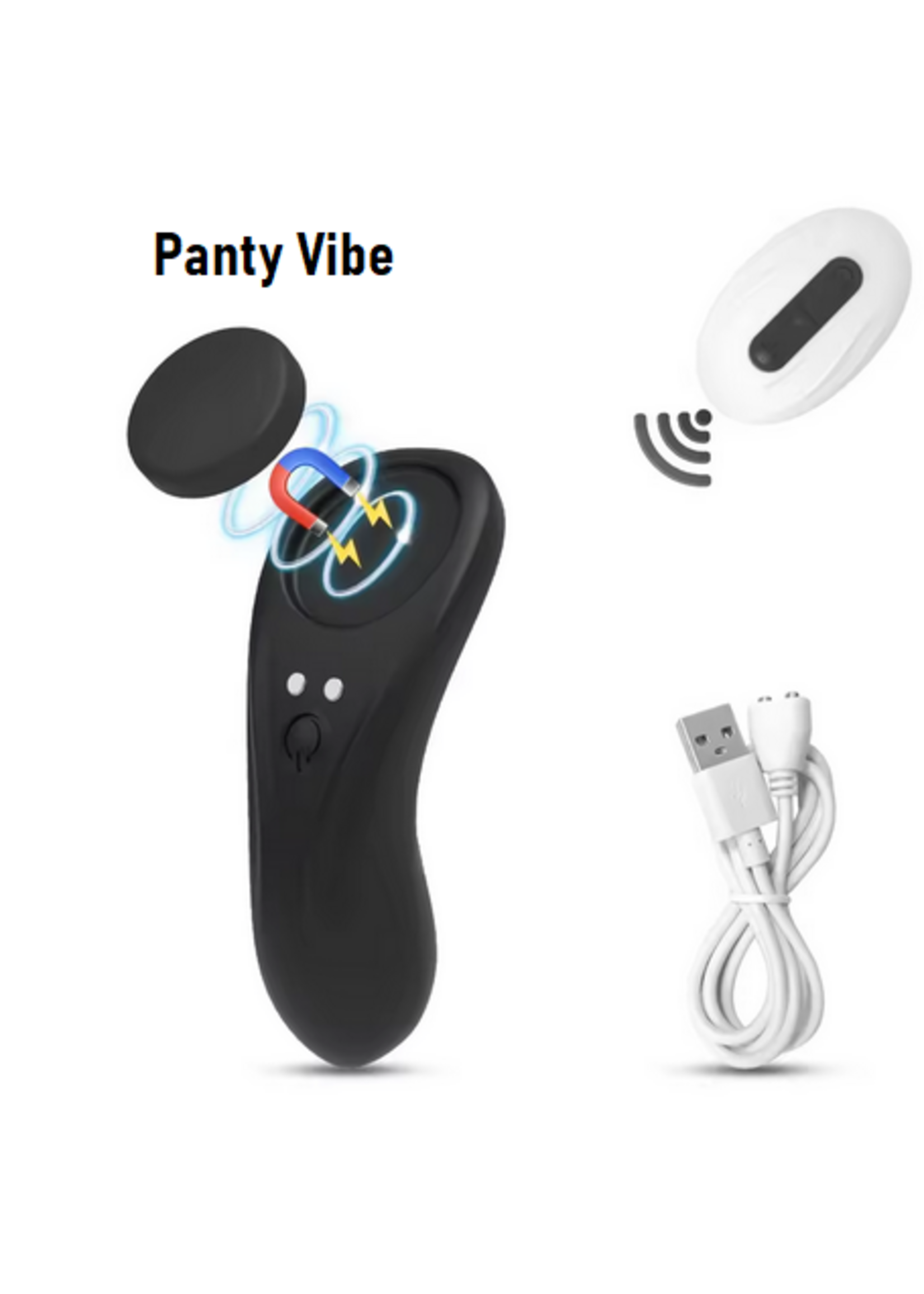 Smoosh Toys Smoosh Panty Vibe w/ Magnet Black