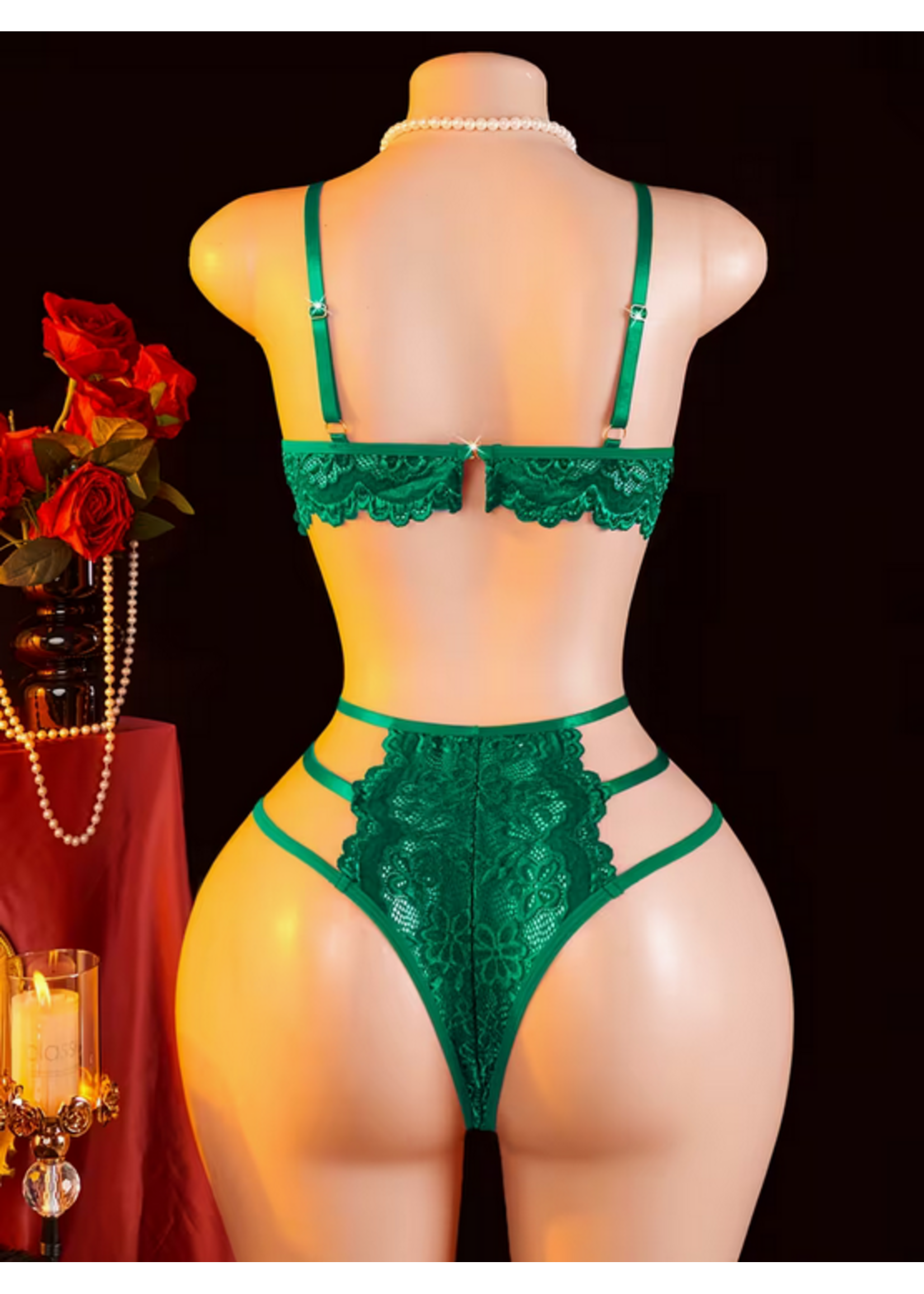 Green Lace Bodysuit