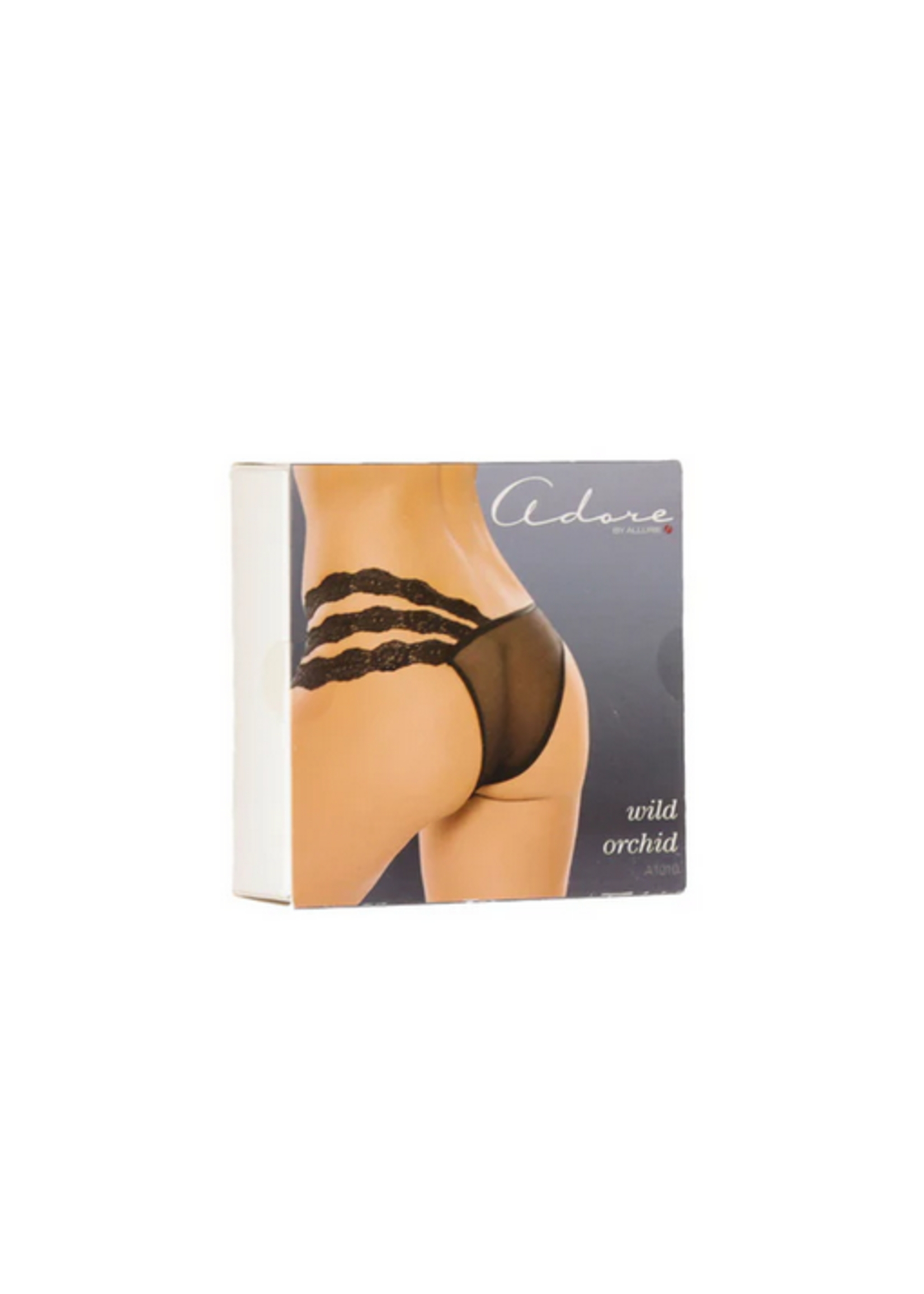 Allure Wild Orchid Sheer Panty – One Size Fits Most - Black