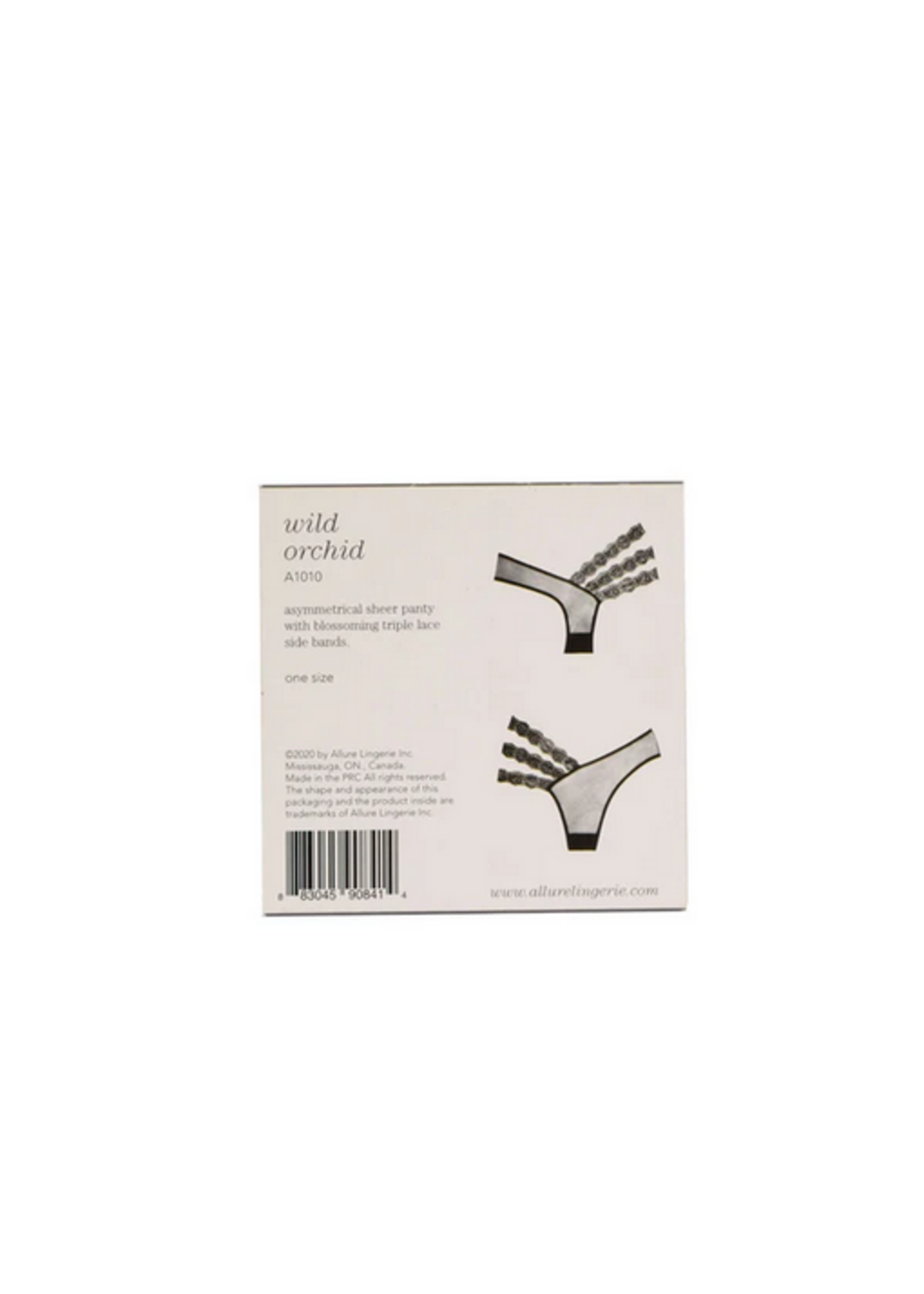 Allure Wild Orchid Sheer Panty – One Size Fits Most - Black