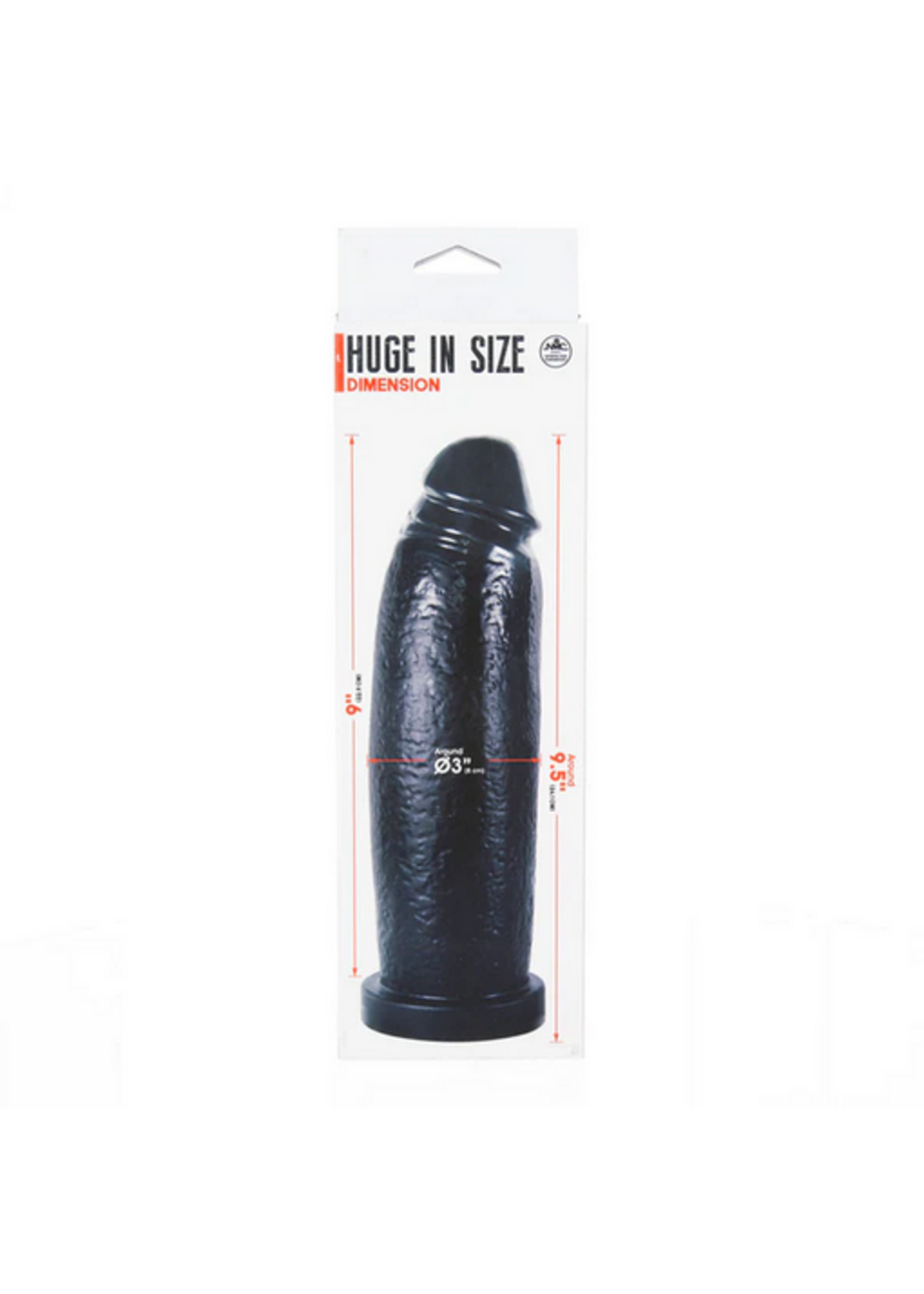 Excellent Power Hercules Dildo Realistic Giant Dildo 9.5” – Black