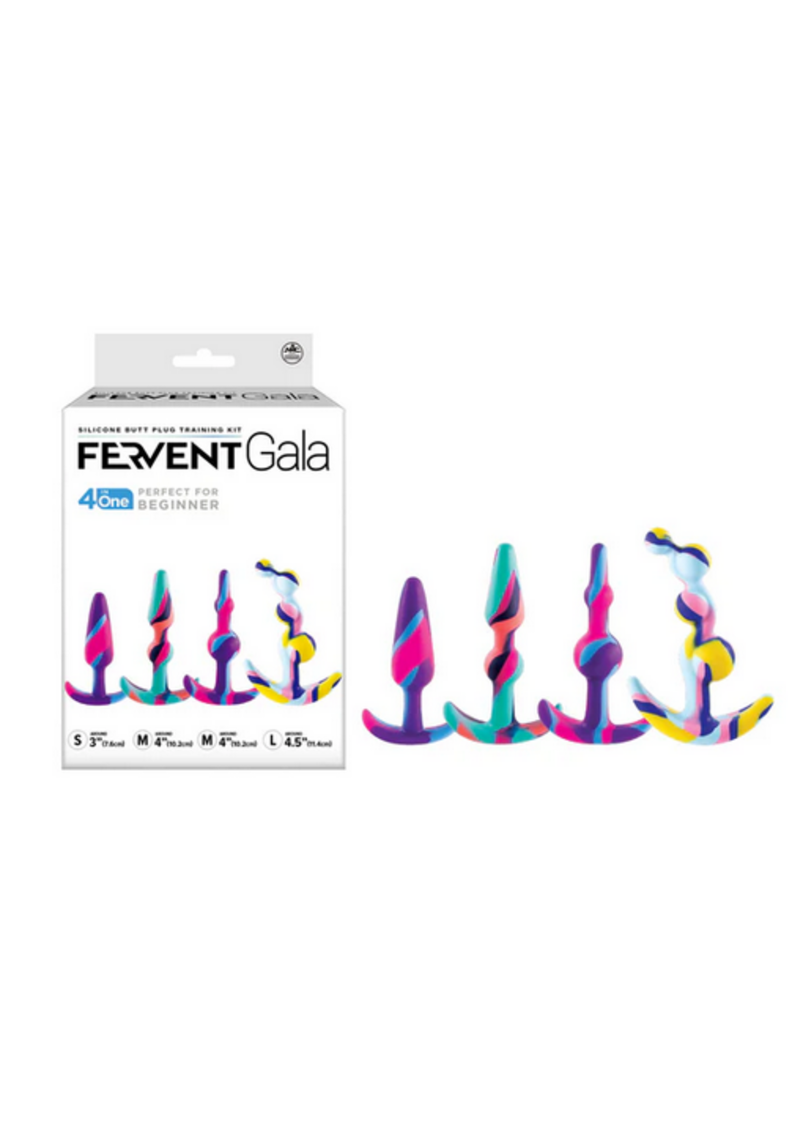 Fervent Gala 4 in 1 Silicone Butt Plug Training Kit