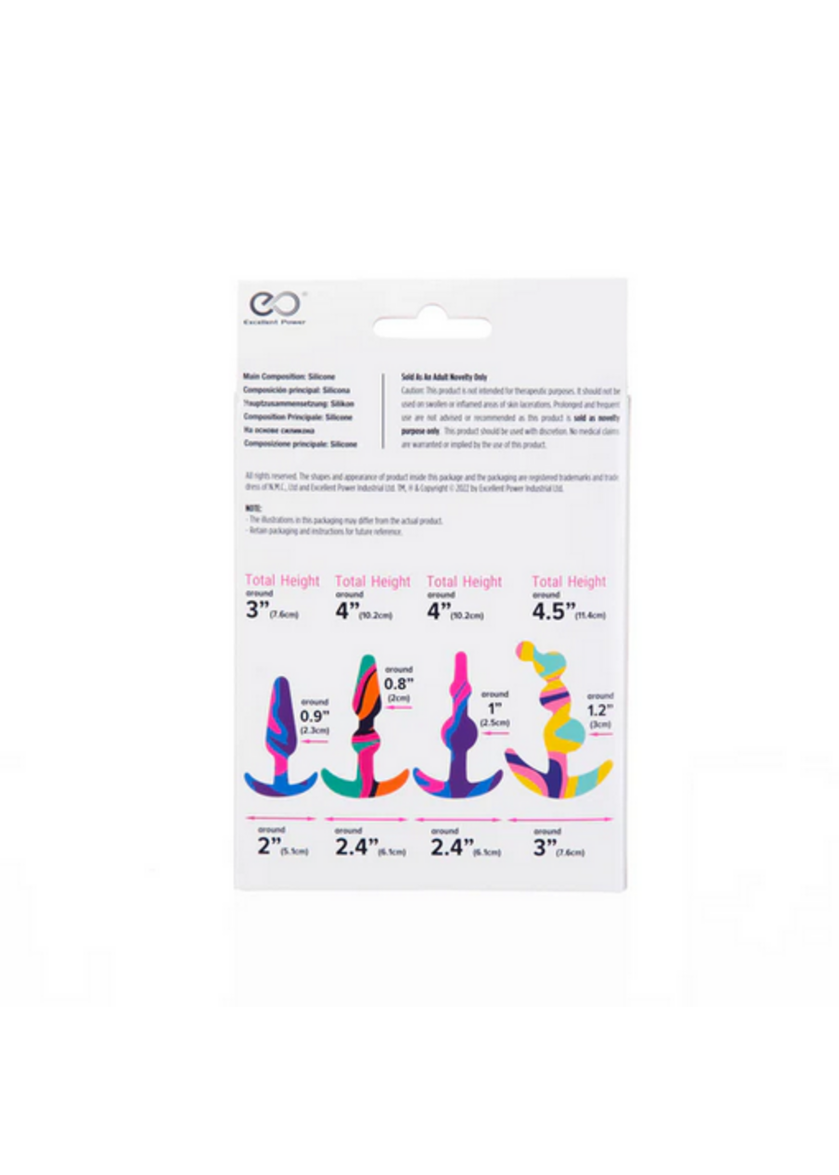 Excellent Power Fervent Gala 4 in 1 Silicone Butt Plug Training Kit