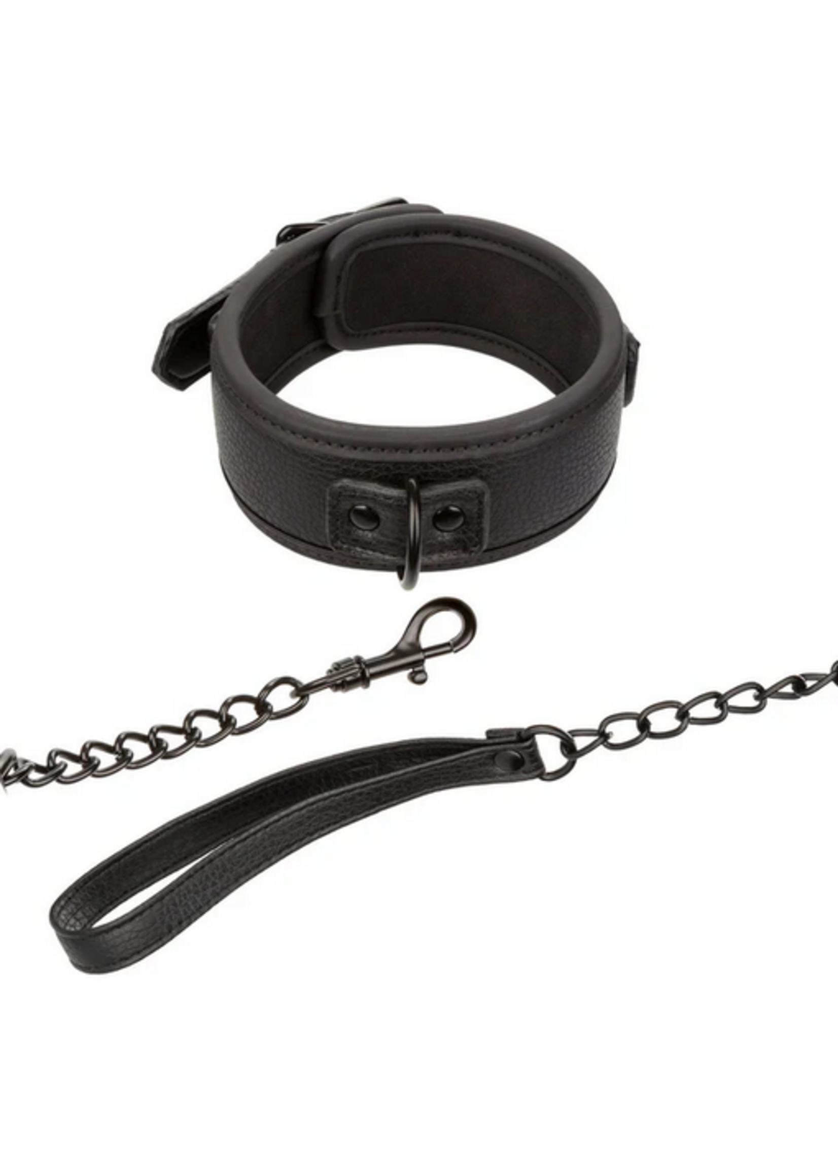 Calexotics Nocturnal Collection Collar & Leash - Black