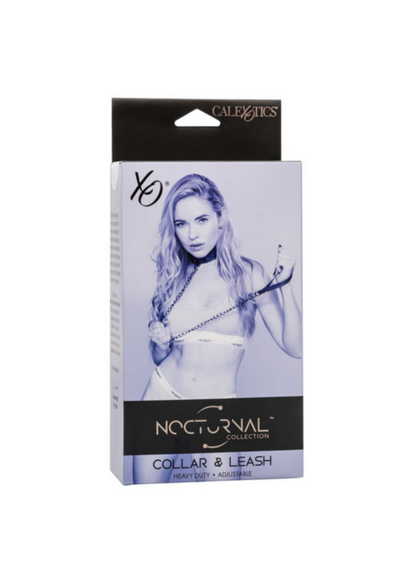 Calexotics Nocturnal Collection Collar & Leash - Black