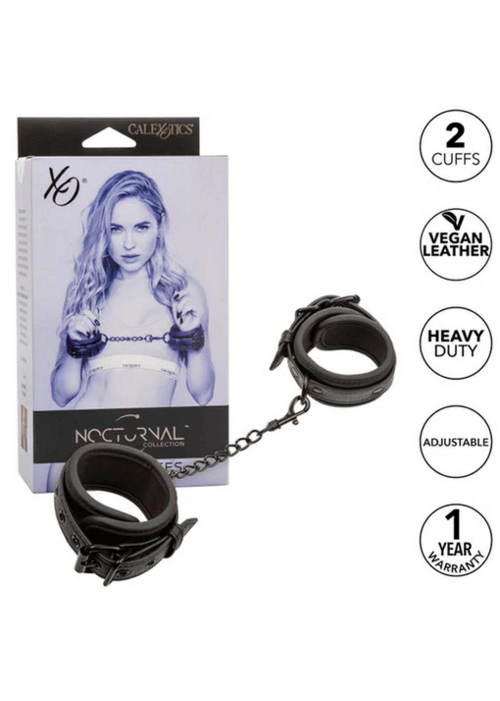 Calexotics Nocturnal Wrist Cuffs - Black