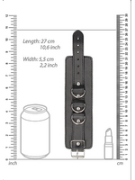 Ouch! Shots - Ouch! B&W - Bonded Leather Hand or Ankle Cuffs w Adjustable Straps