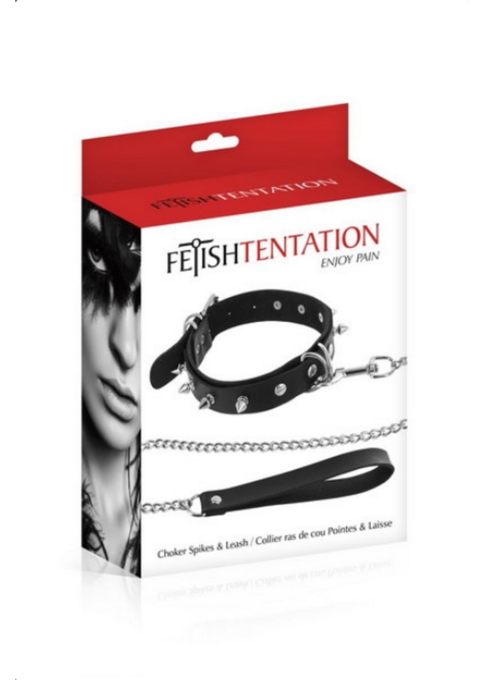 Fetishtentation FT Choker with Metal Spikes and Rings