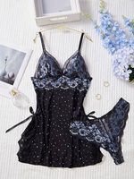 Midnight Stardust Lace Set