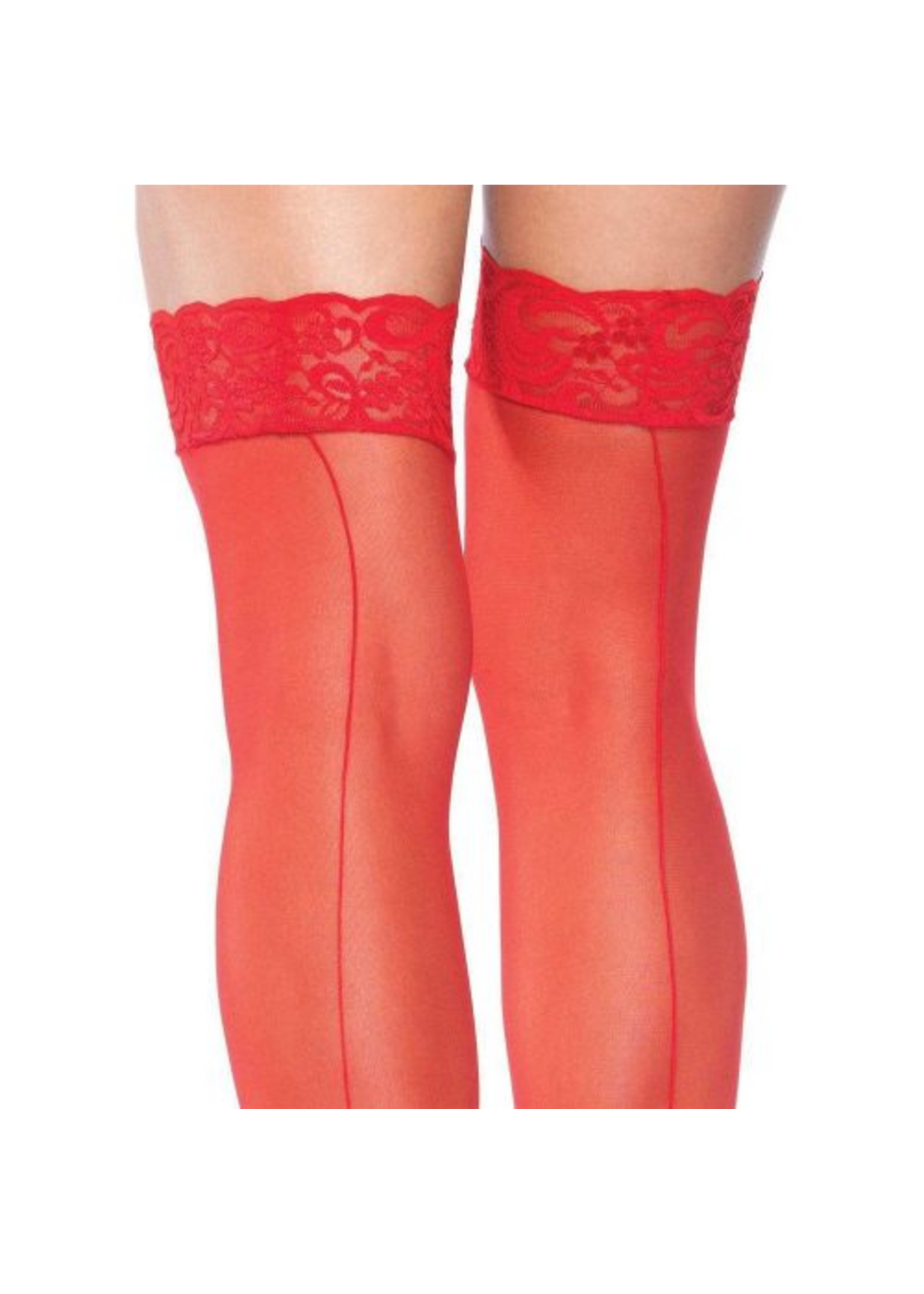 Leg Avenue Stocking Sheer with Backseam Lace Top